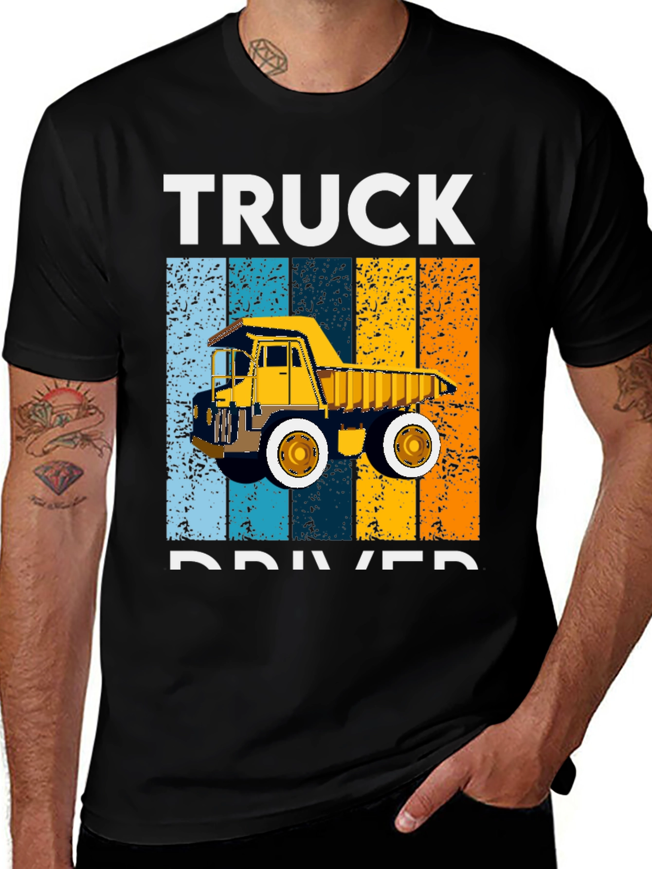 Variant 18 of Truck Driver Graphic Tee - Retro Style