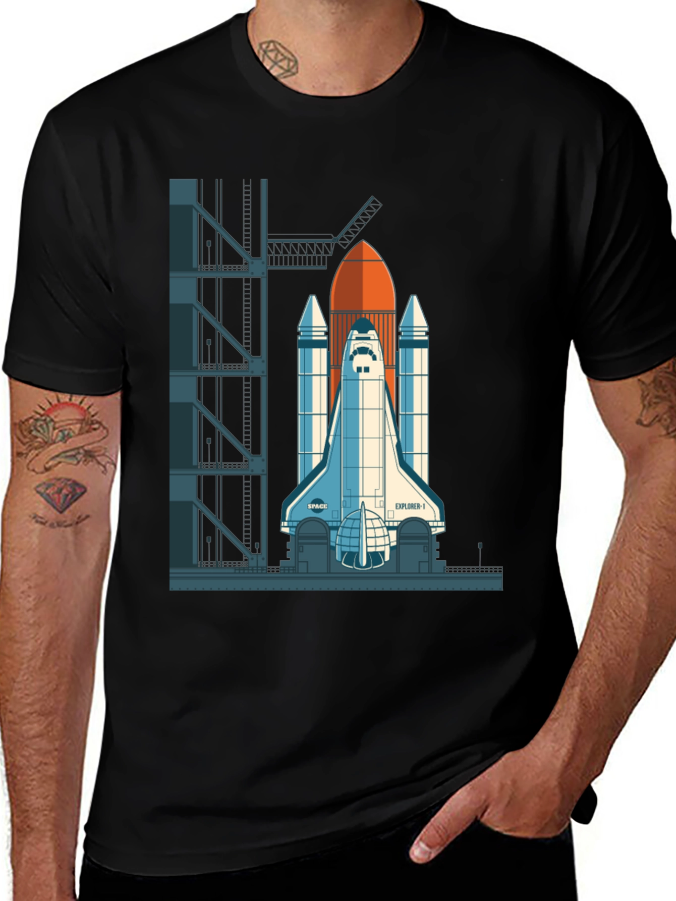 Variant 27 of Space Shuttle Graphic T-Shirt - Explorer 1 Tee