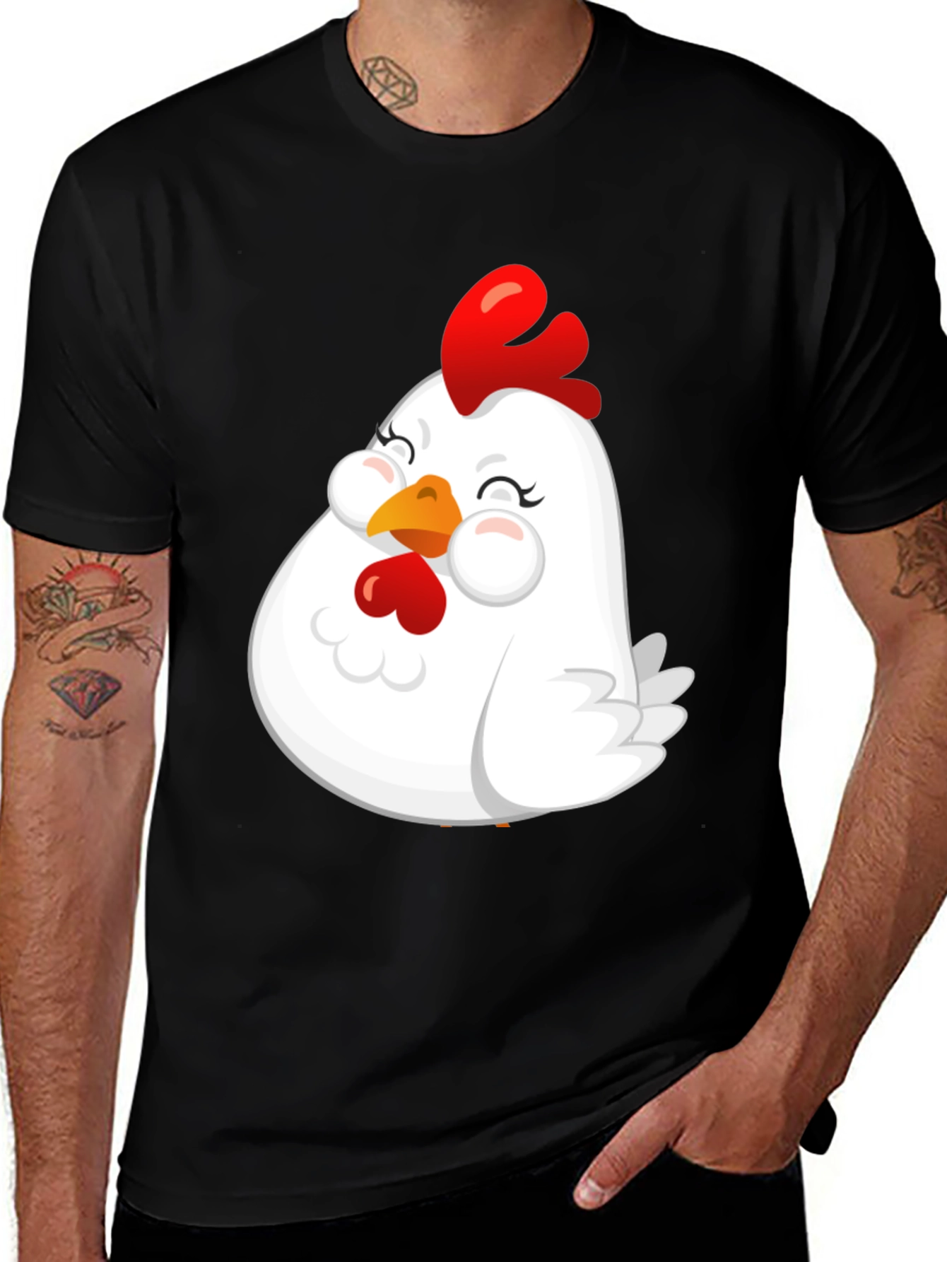 Variant 5 of Cute Chicken Graphic T-Shirt - Soft Cotton Blend