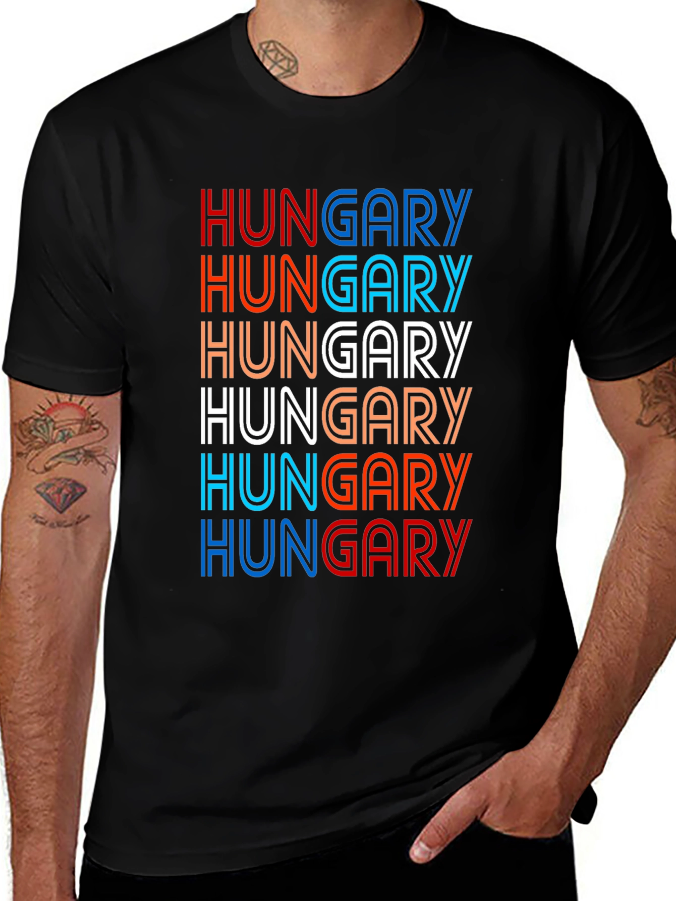 Hungary Retro Style T-Shirt - Country Pride Tee