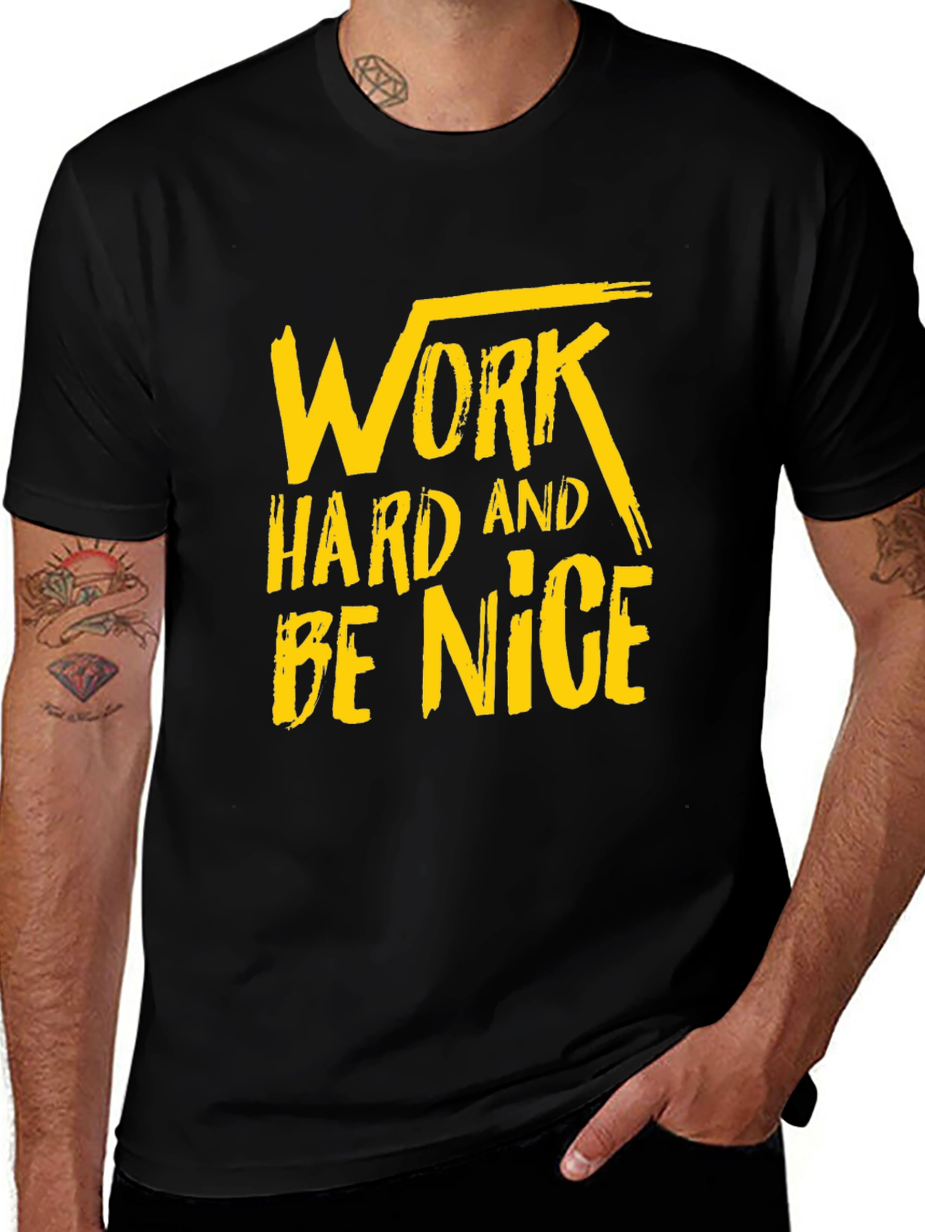 Variant 28 of Work Hard Be Nice Graphic Tee