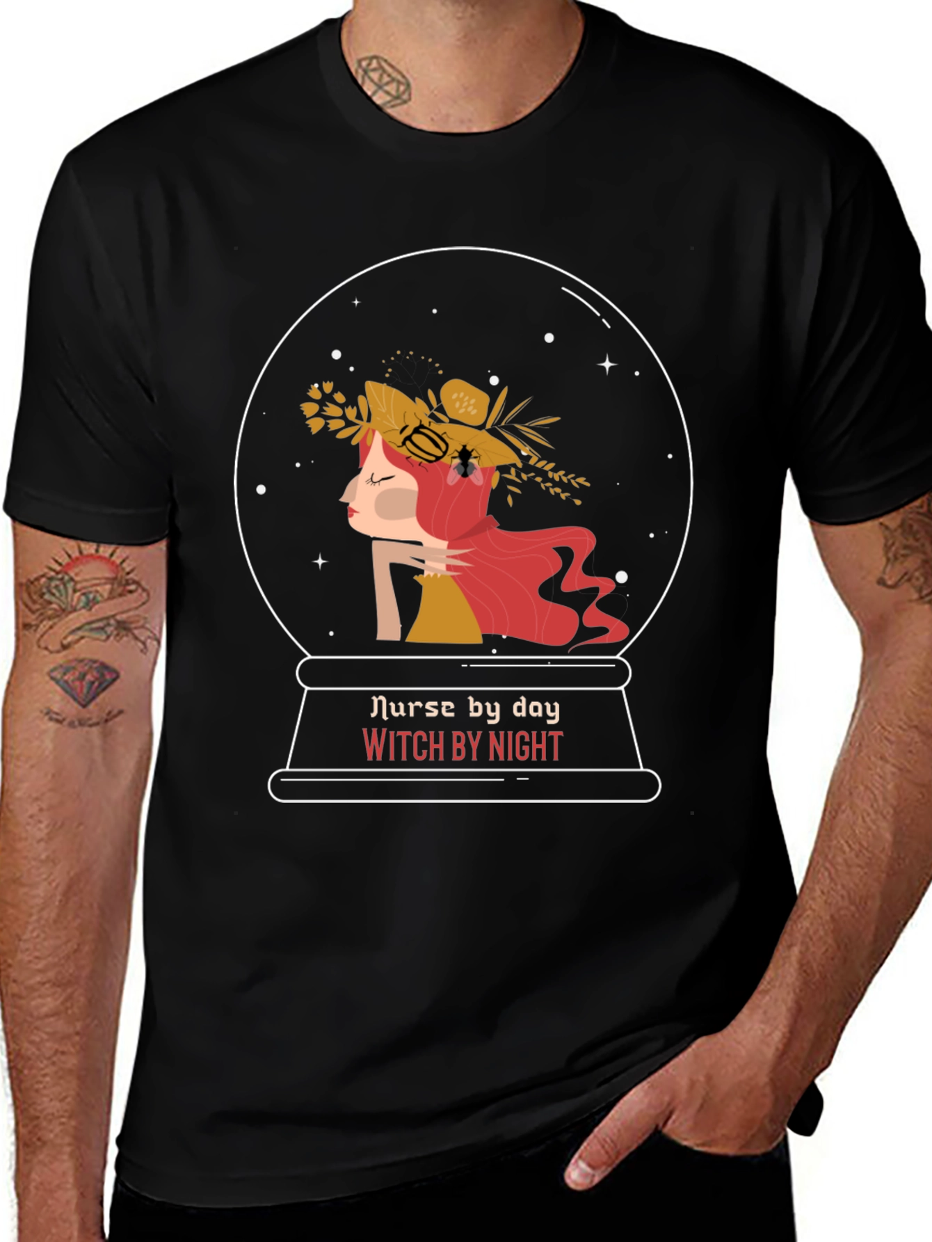 Variant 29 of Nurse by Day Witch by Night Graphic T-Shirt