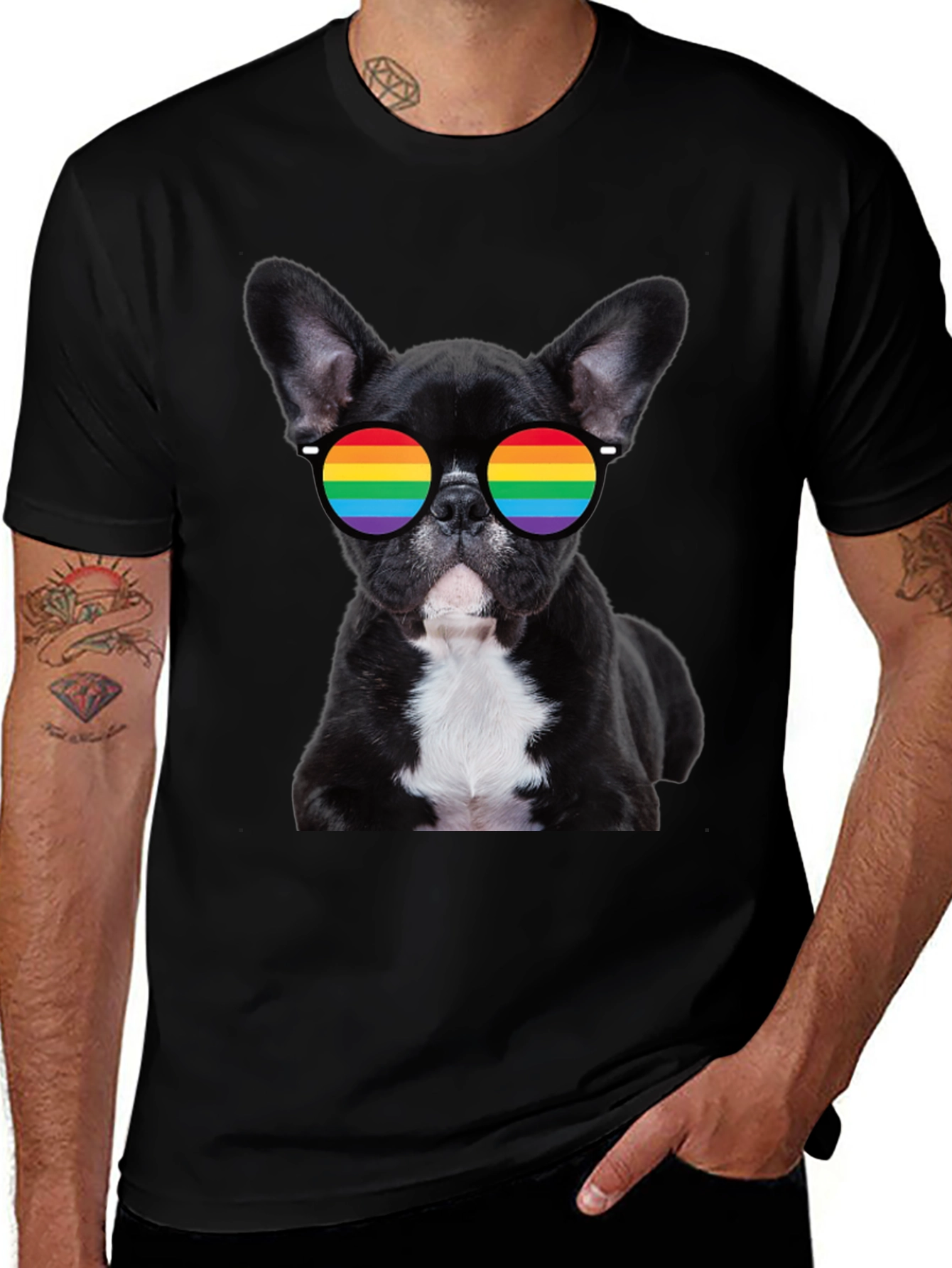 Variant 10 of Dog with Pride Glasses T-Shirt