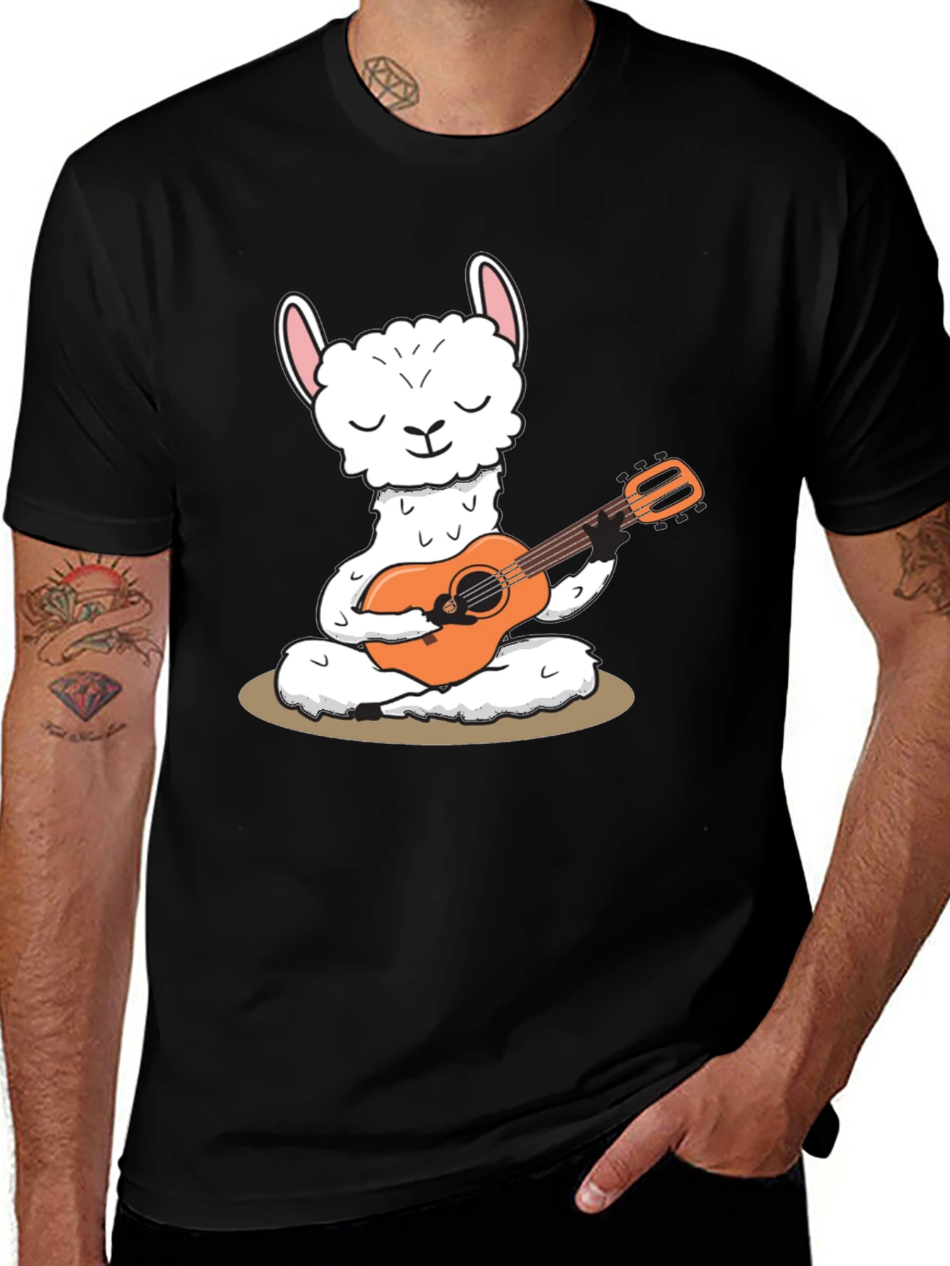 Variant 24 of Llama Guitar T-Shirt