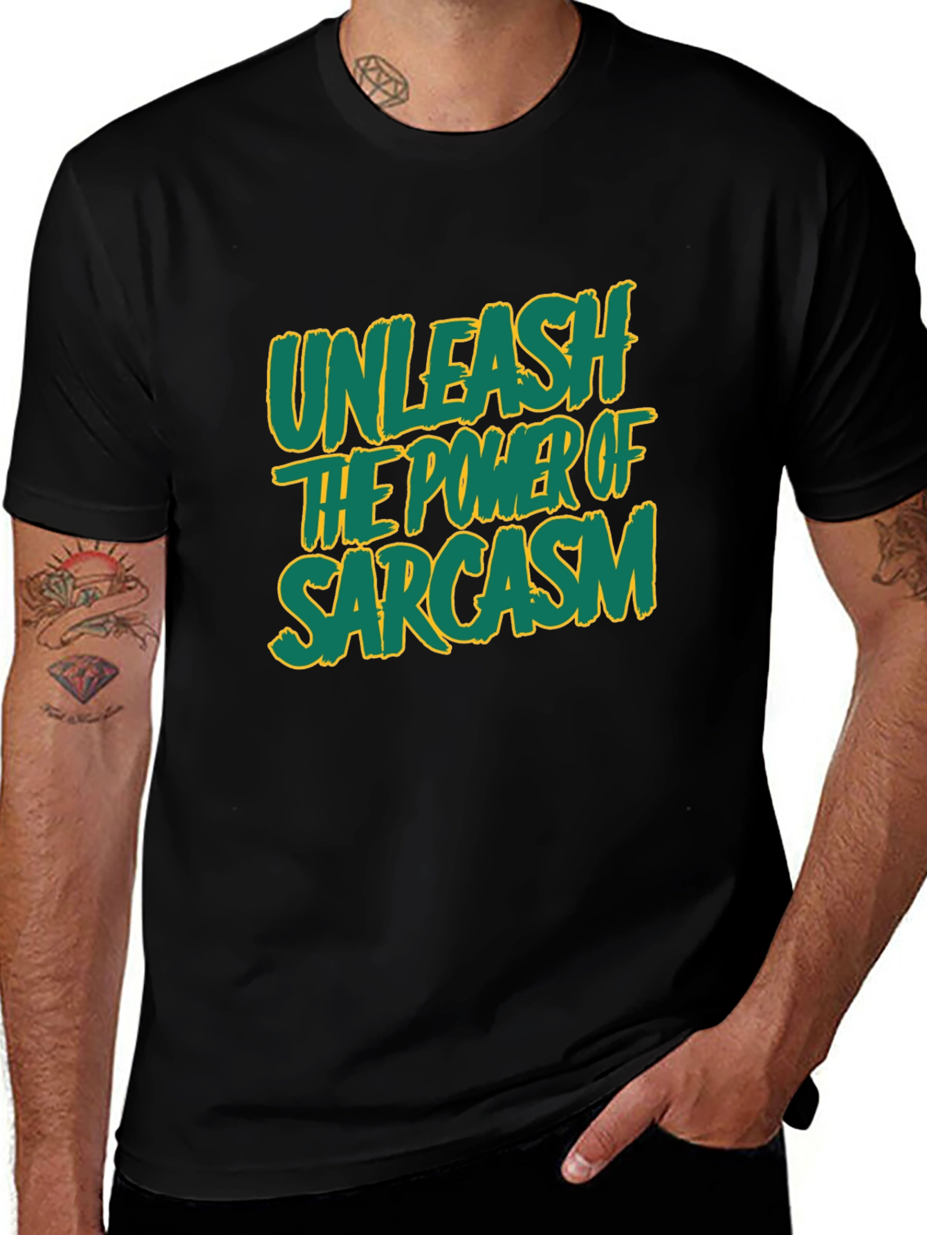 Black Unleash Sarcasm T-Shirt -  Funny Graphic Tee main image