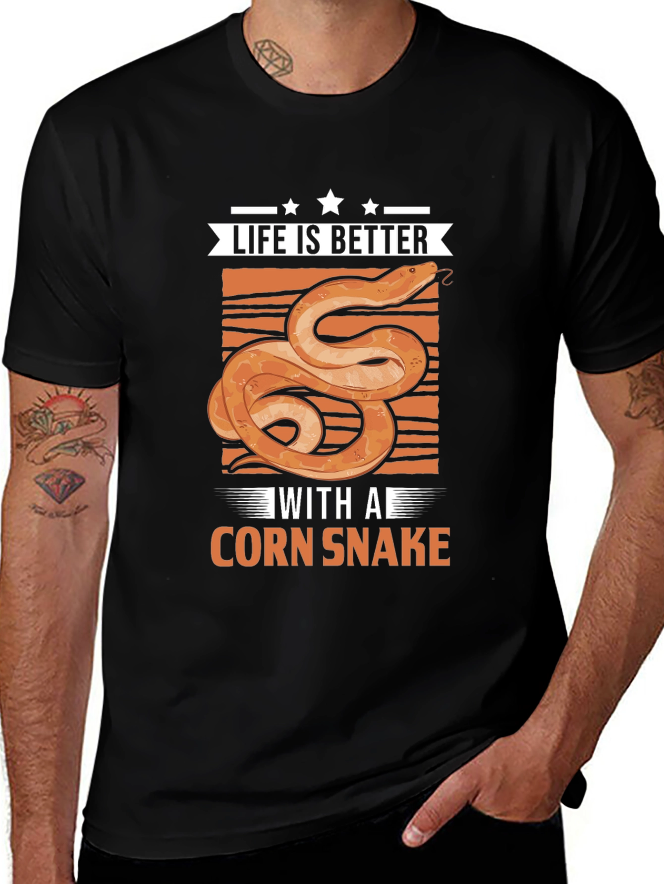 Variant 2 of Corn Snake Graphic Tee - Life Is Better