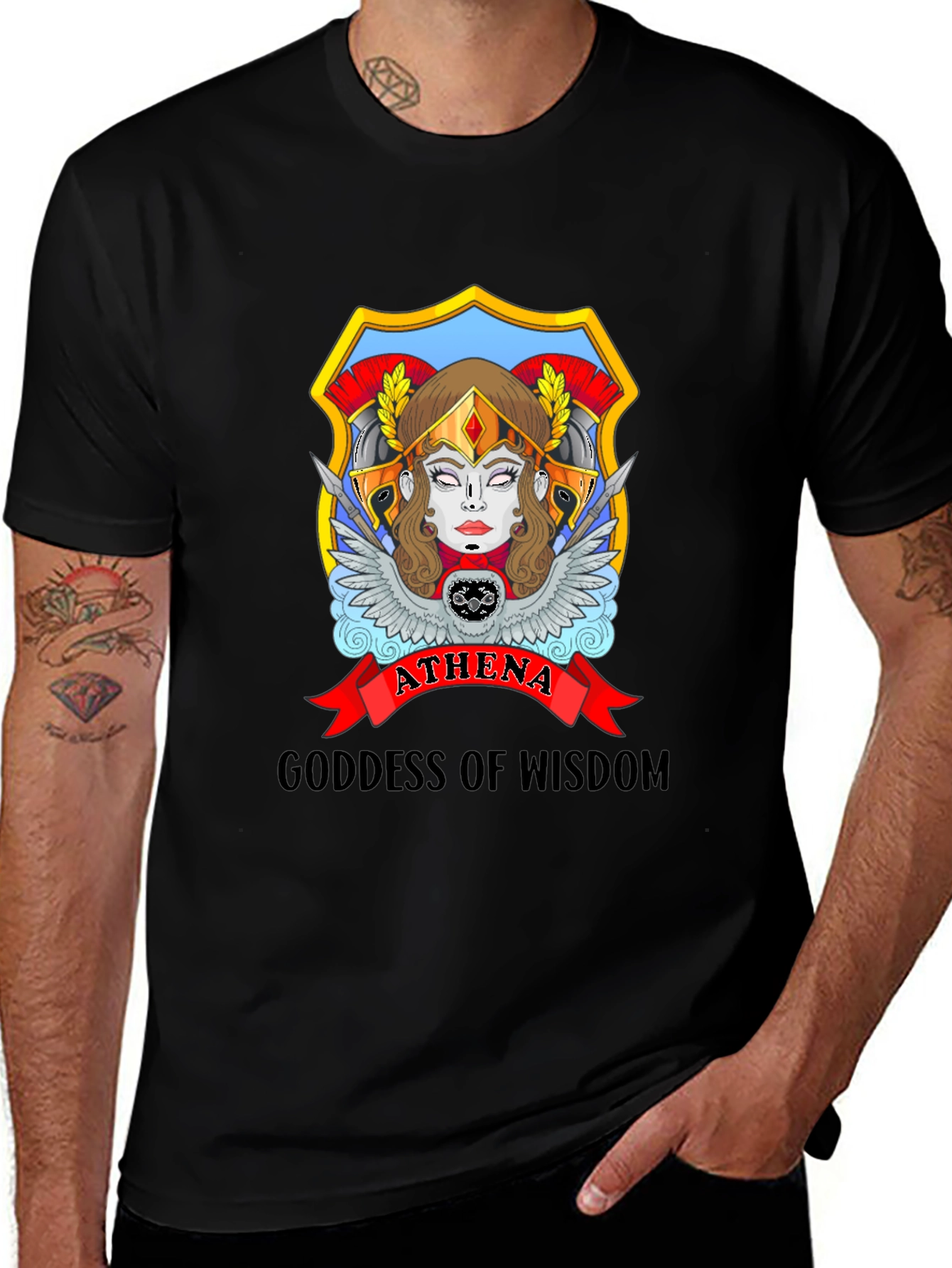 Athena Goddess Wisdom Graphic T-Shirt