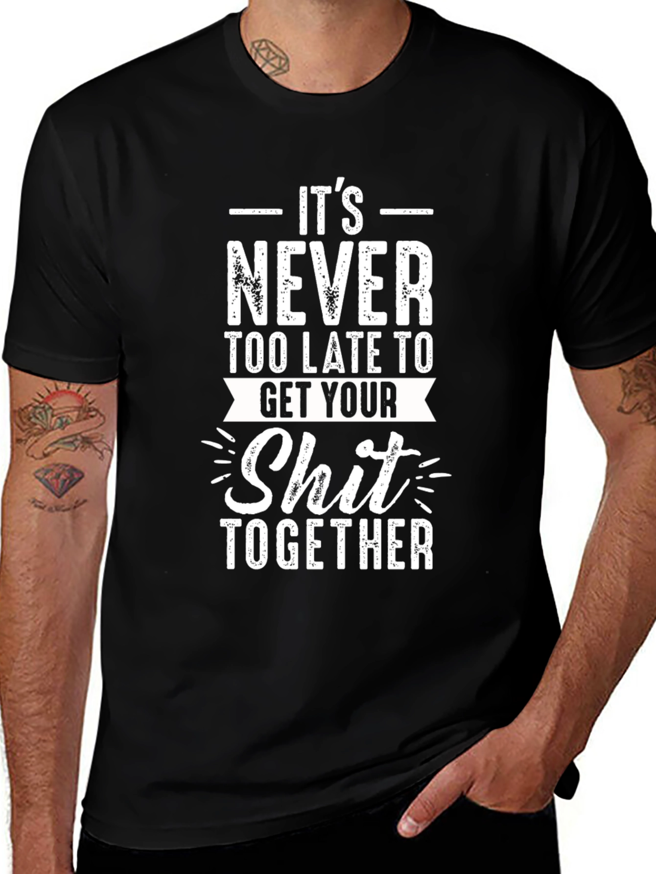 Variant 27 of It's Never Too Late Graphic T-Shirt