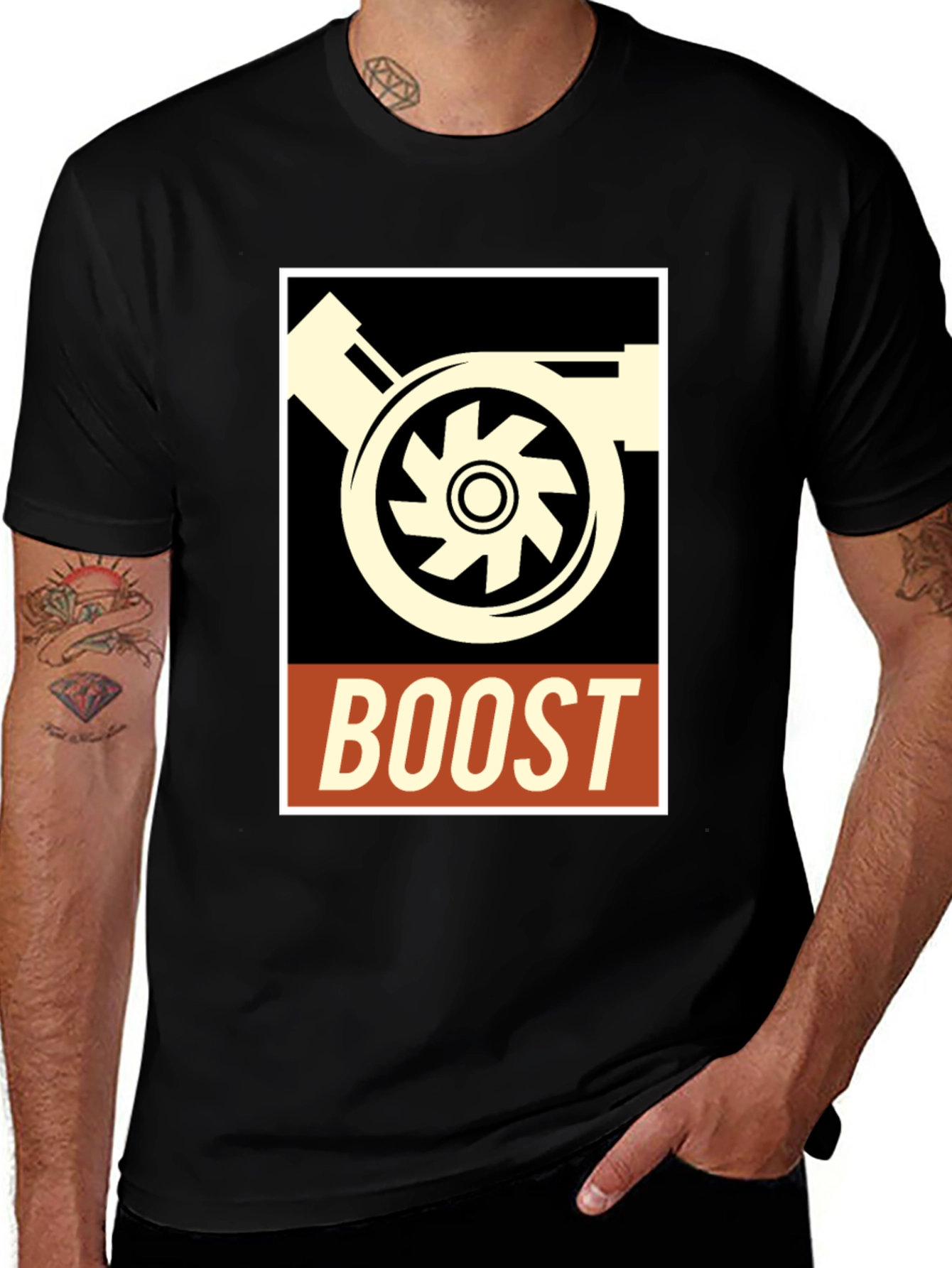 Variant 23 of Boost Turbocharger Graphic Tee - Automotive Enthusiast