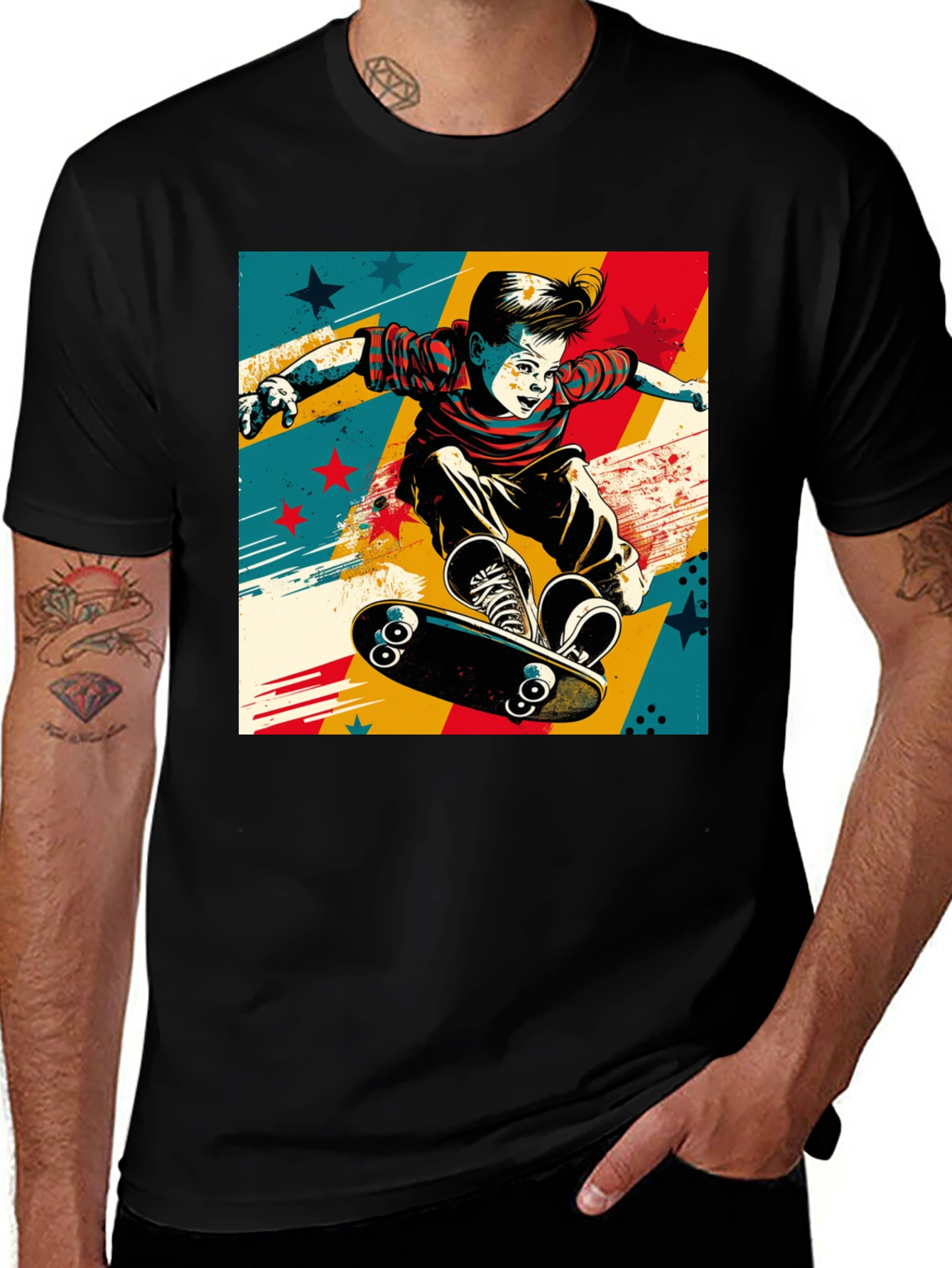 Variant 30 of Skateboarding Kid Graphic Tee