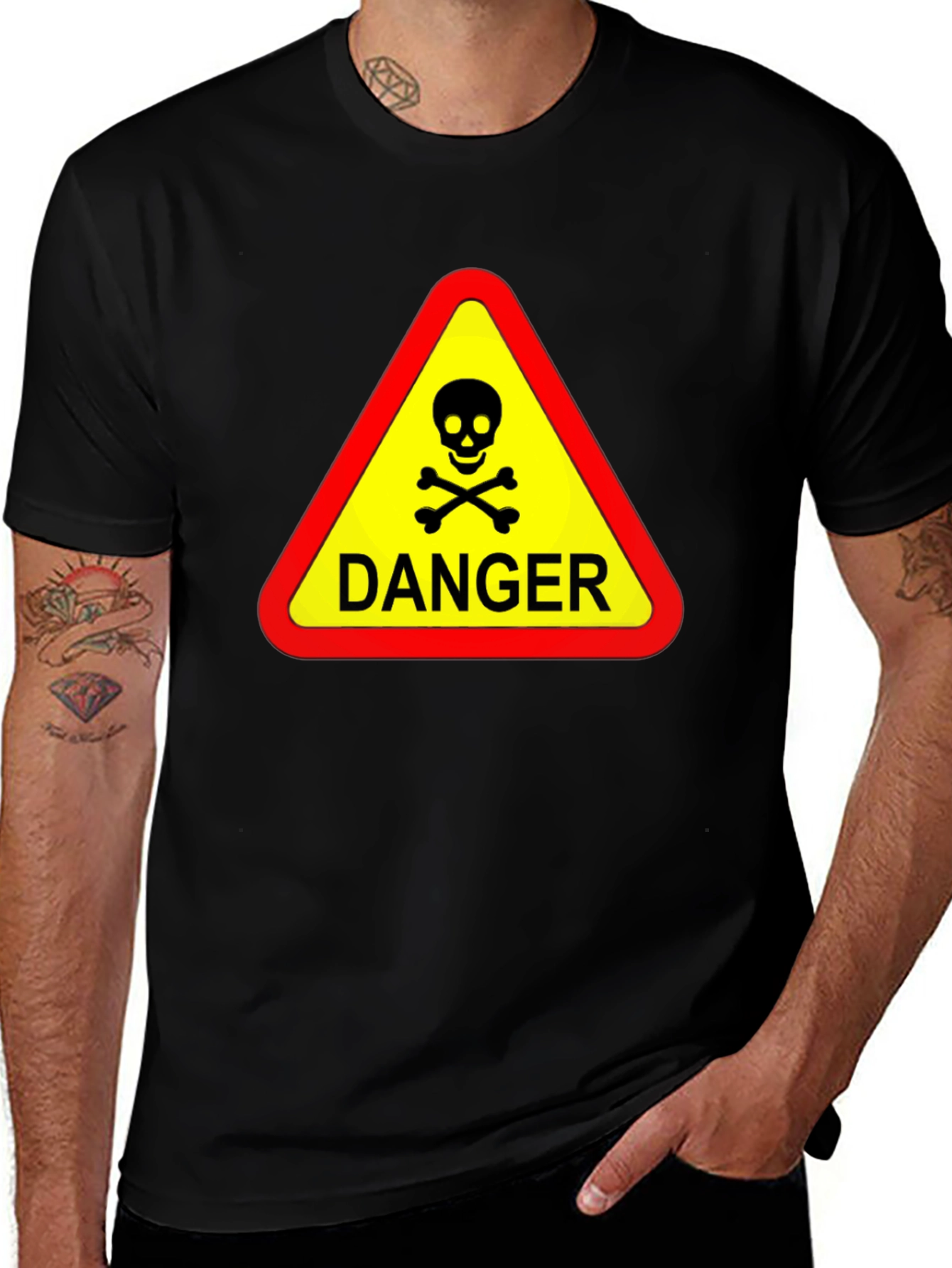 Variant 16 of Danger Skull & Crossbones Graphic T-Shirt