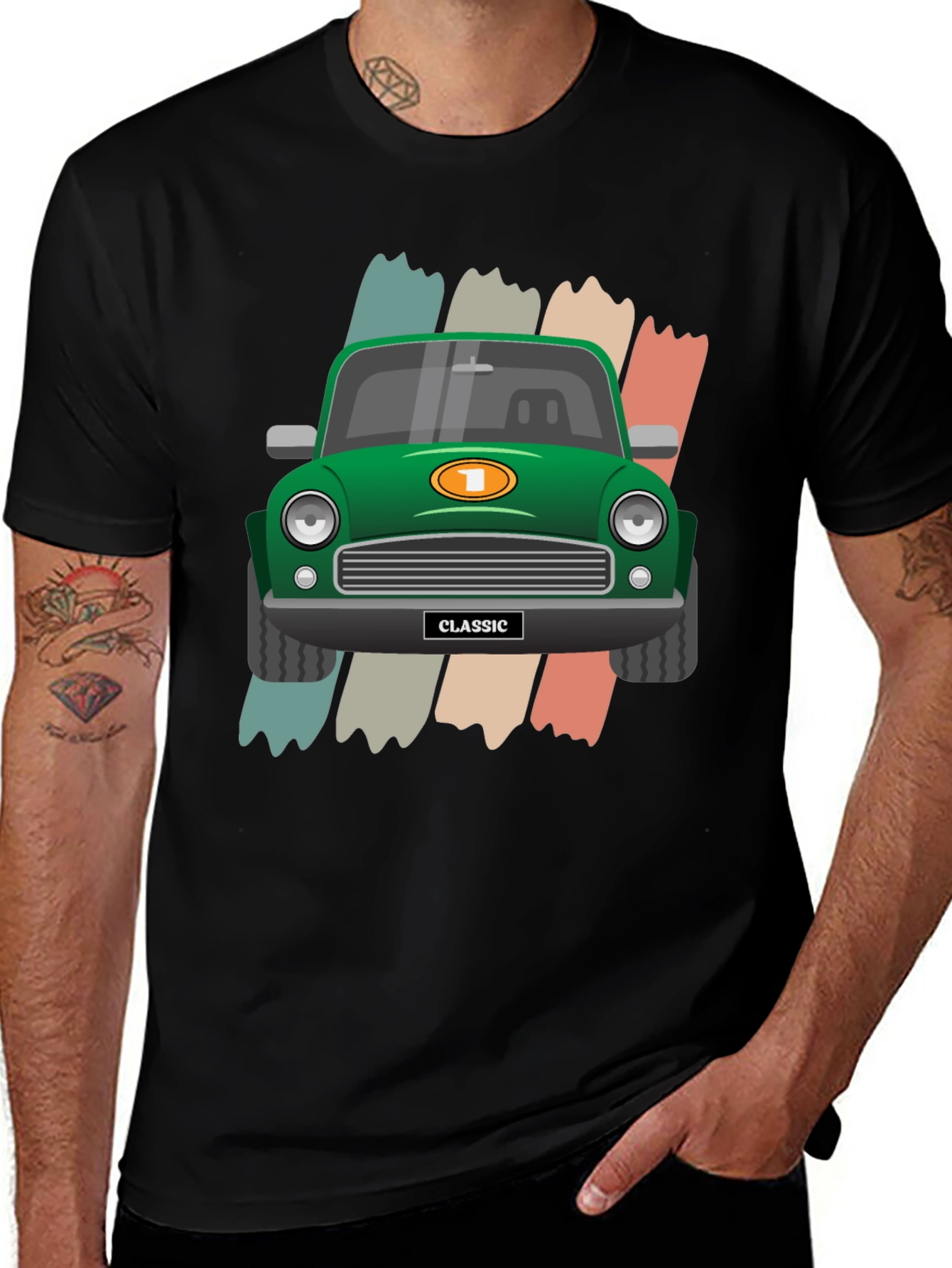 Variant 19 of Classic Car Graphic Tee - Retro Style Men's T-Shirt