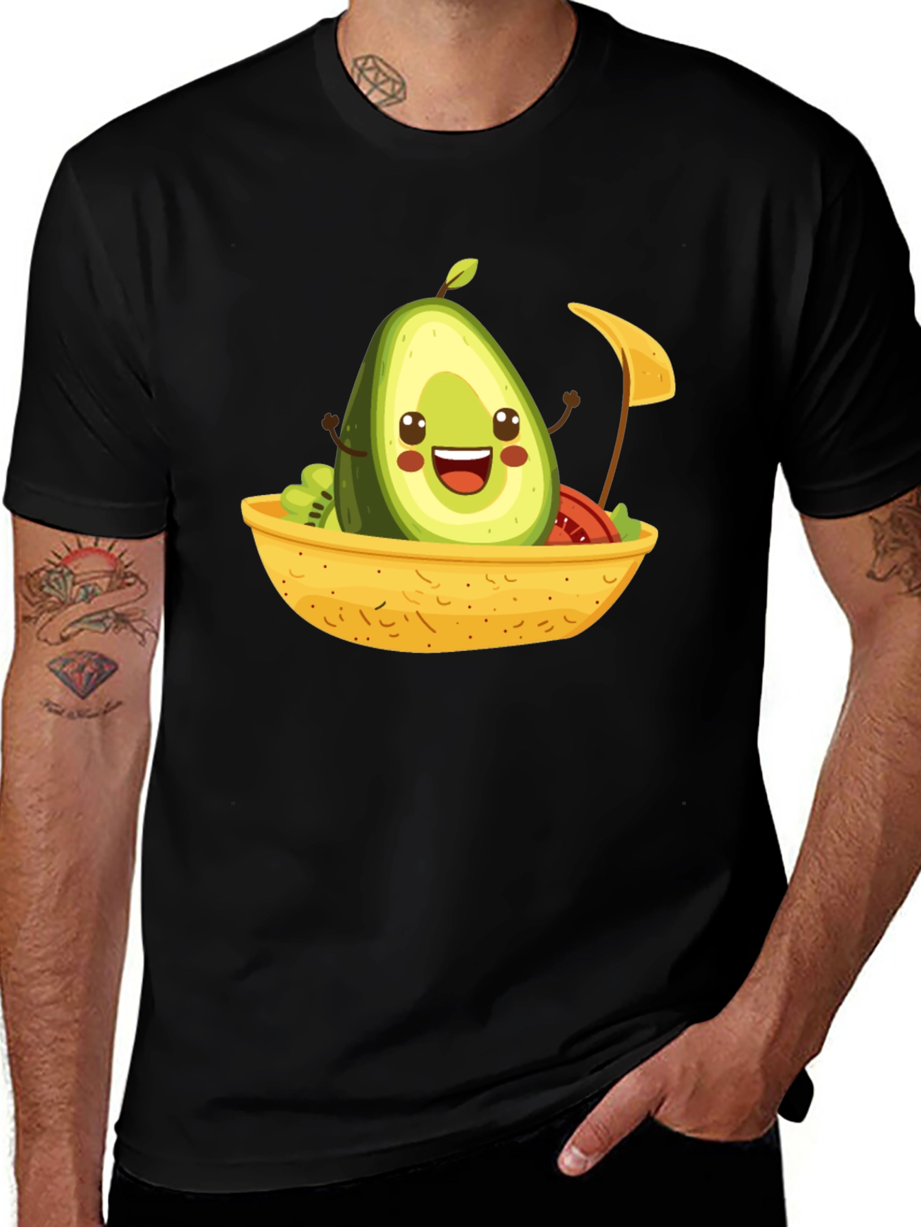 Variant 30 of Avocado Boat T-Shirt - Cute Foodie Tee
