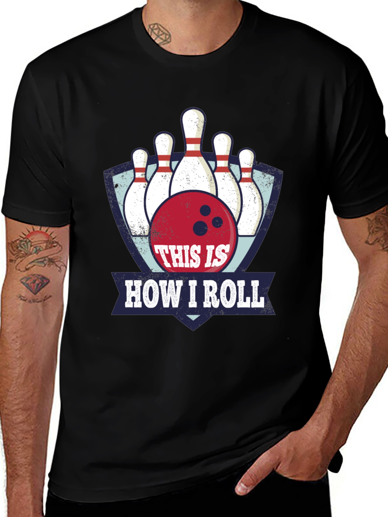 Variant 7 of Bowling T-Shirt - "This is How I Roll"