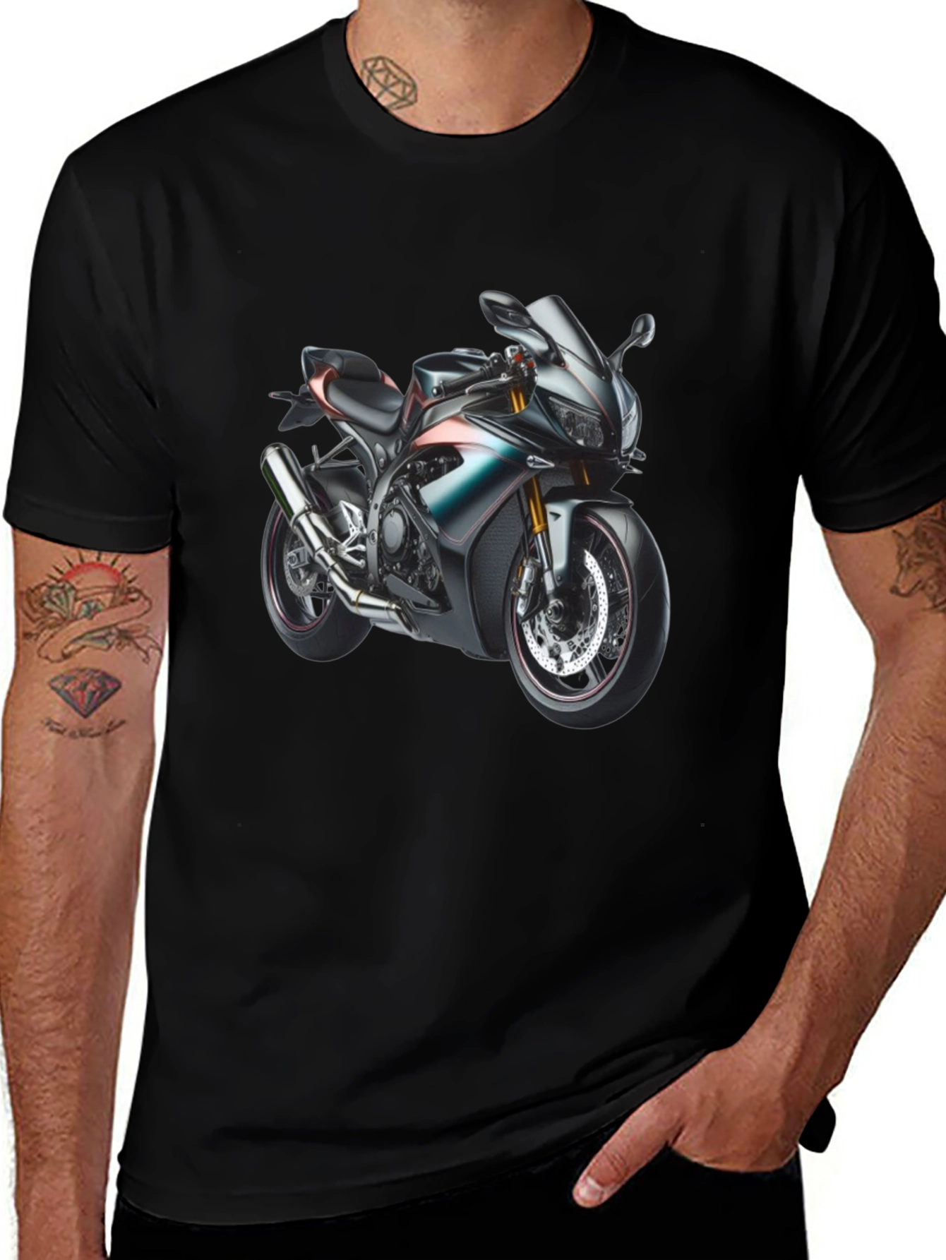 Variant 22 of Motorcycle Graphic Tee - Ride in Style