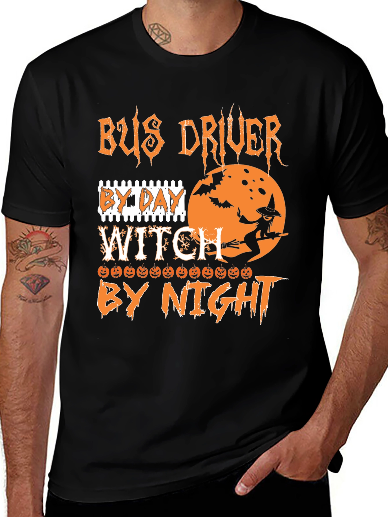 Variant 12 of Halloween Bus Driver Witch T-Shirt
