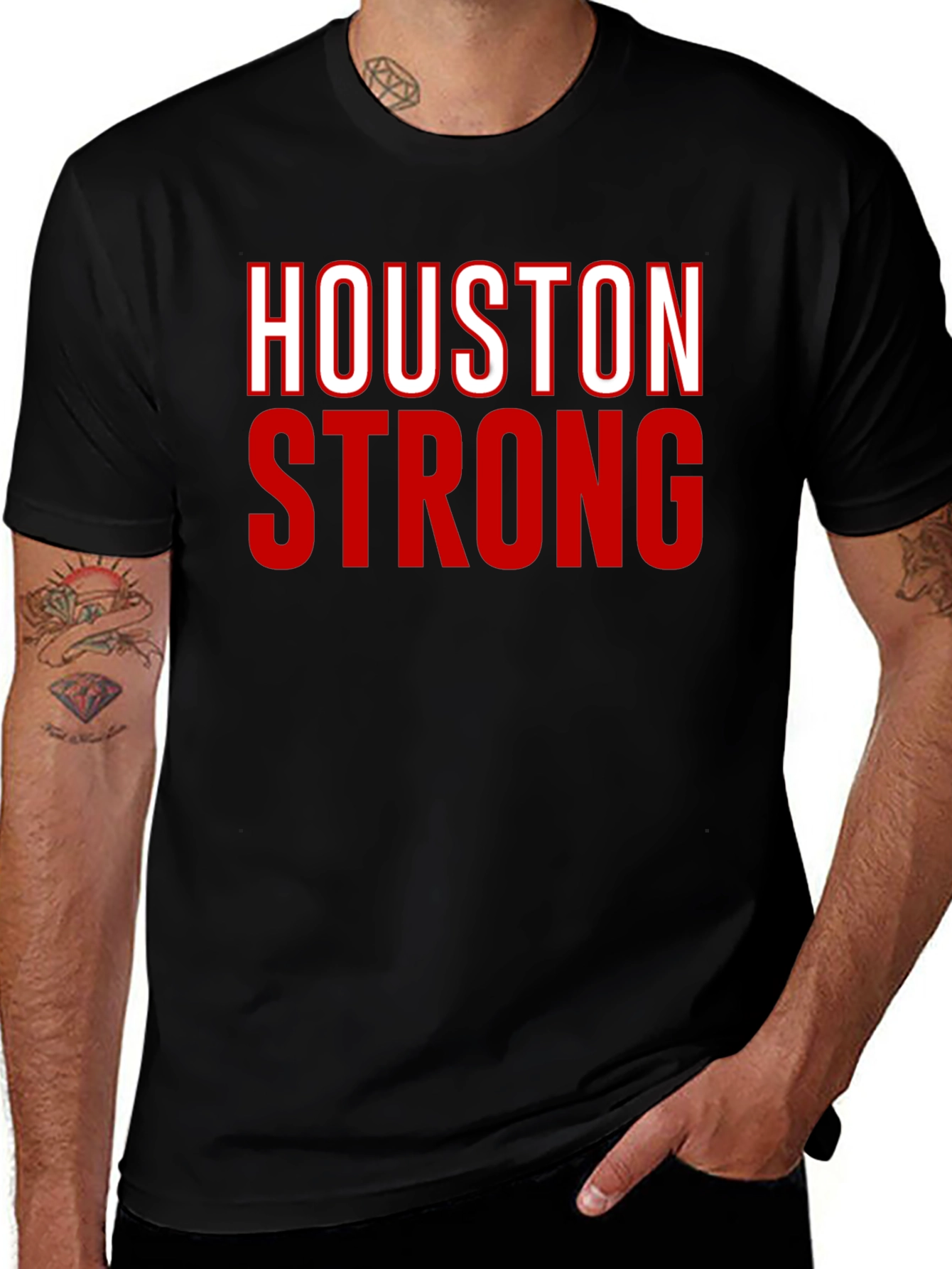 Houston Strong Graphic Tee - Black