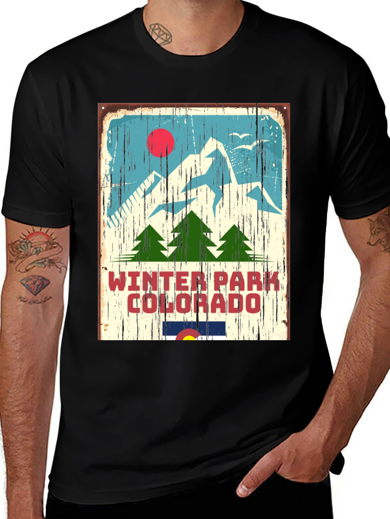 Winter Park Colorado Graphic Tee - Mountain Scene T-Shirt