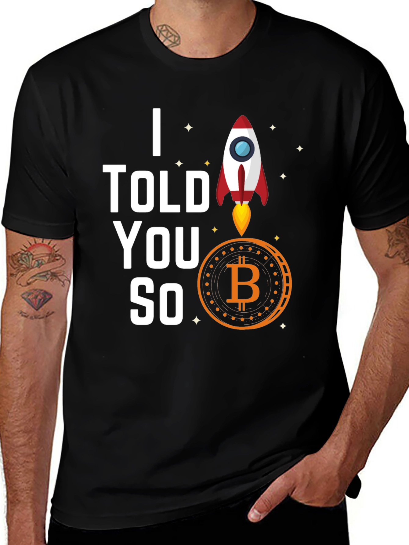 Variant 27 of I Told You So Bitcoin Rocket T-Shirt