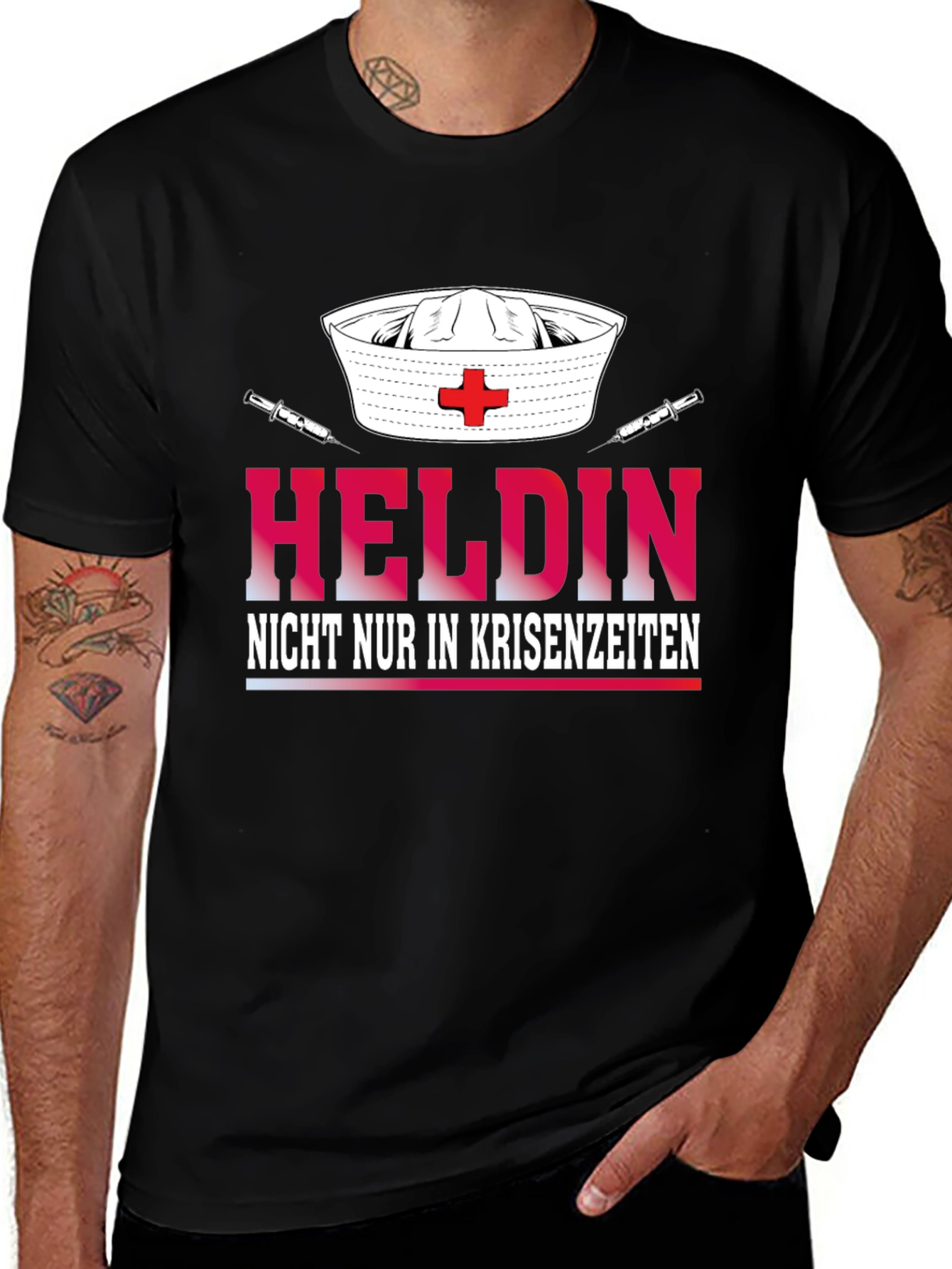 Variant 23 of Hero Nurse T-Shirt - Helden Nicht Nur In Krisenzeiten