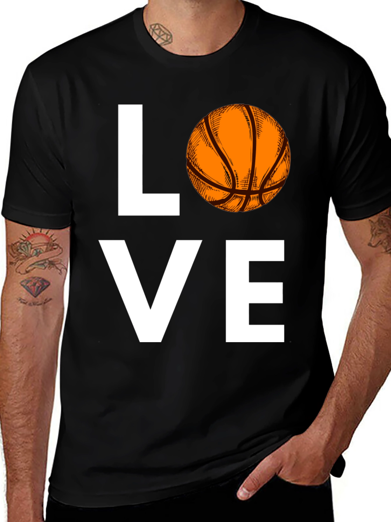 Variant 16 of Love Basketball T-Shirt - Black Graphic Tee