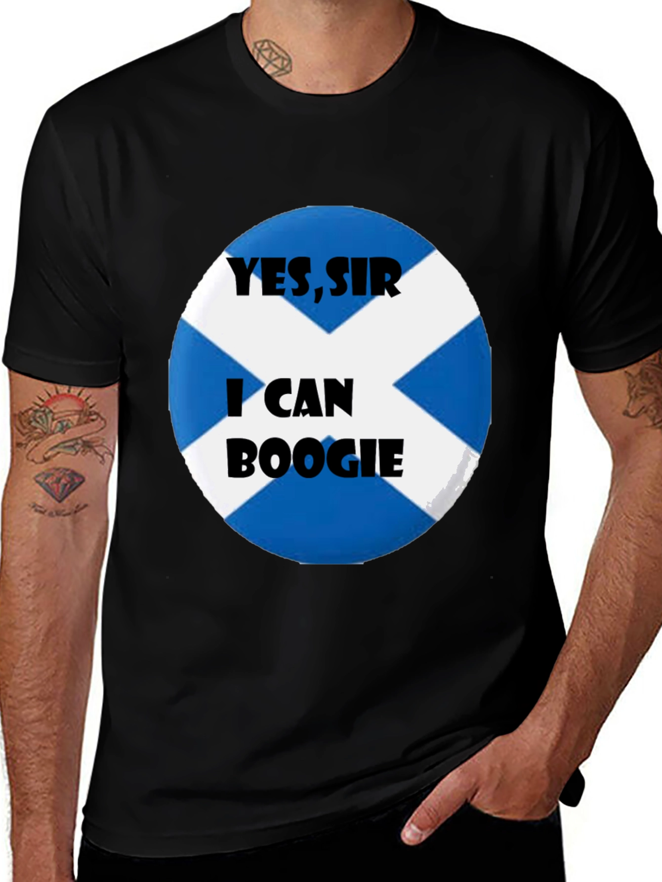 Scottish Pride Tee - "Yes, Sir, I Can Boogie!"