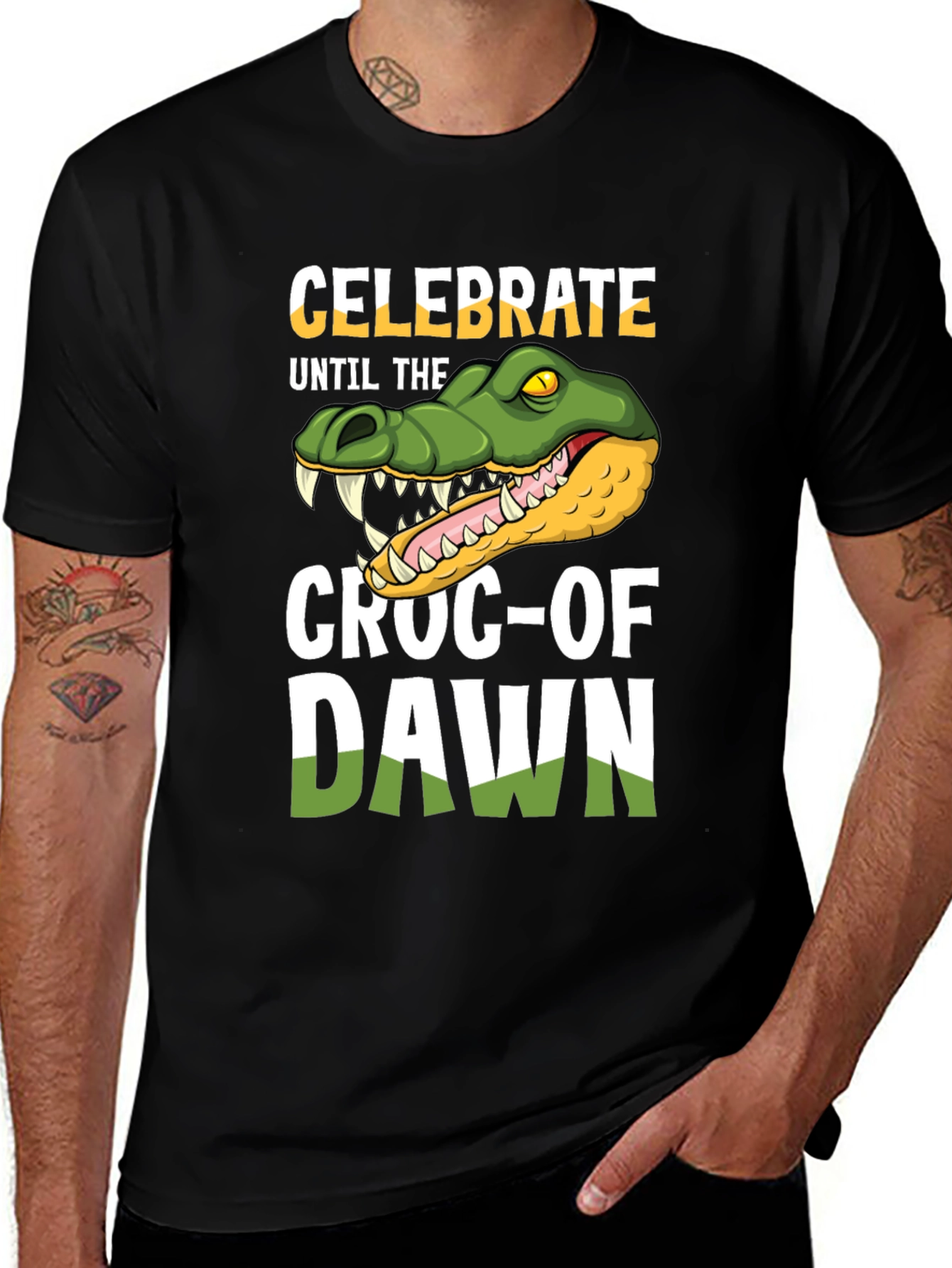 Variant 5 of Celebrate Until the Croc-Of-Dawn T-Shirt