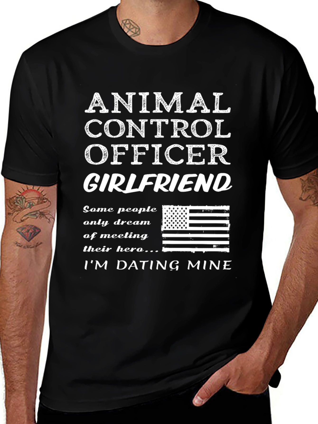 Variant 8 of Animal Control Officer Girlfriend Graphic Tee