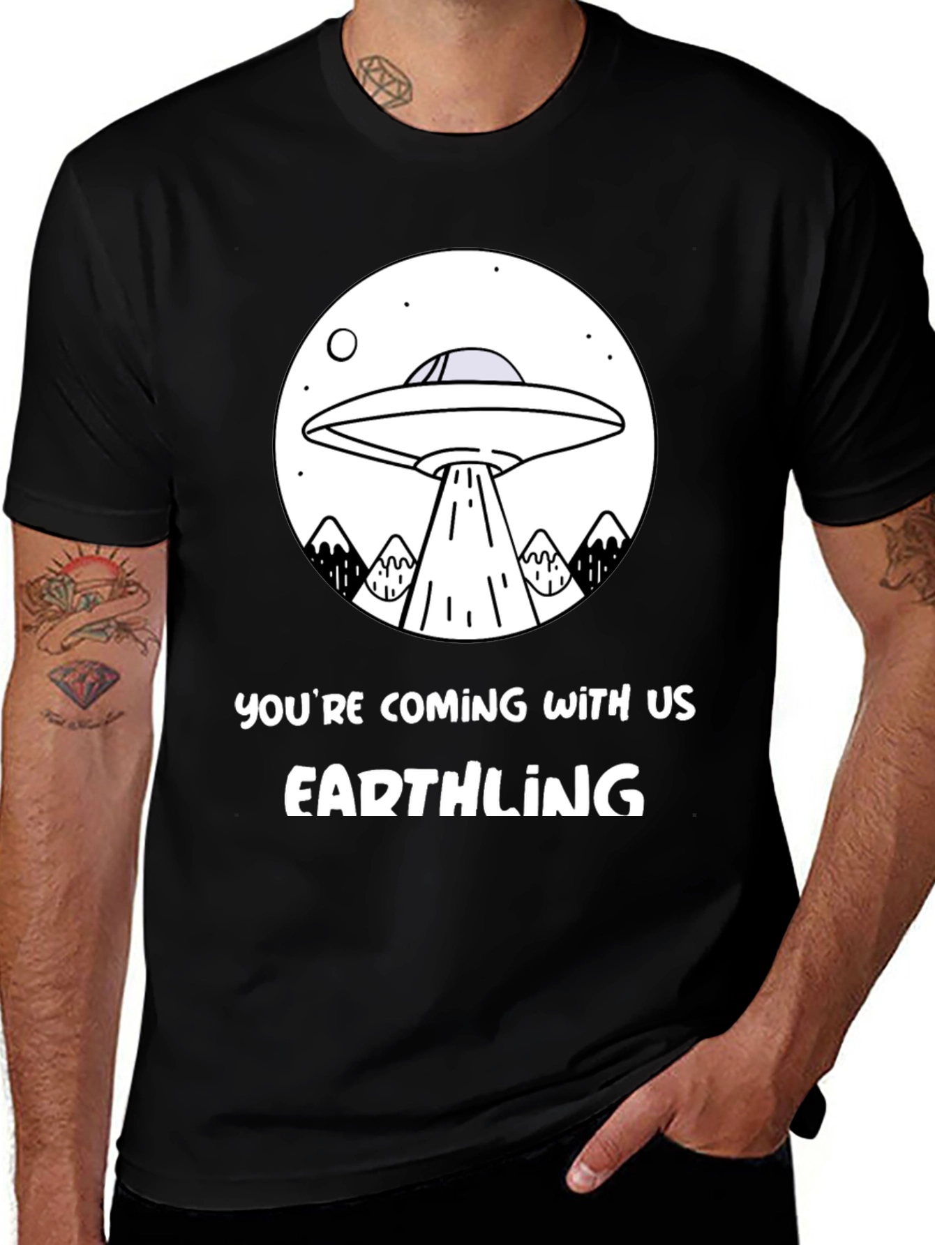 Variant 15 of UFO Abduction Earthling Graphic T-Shirt