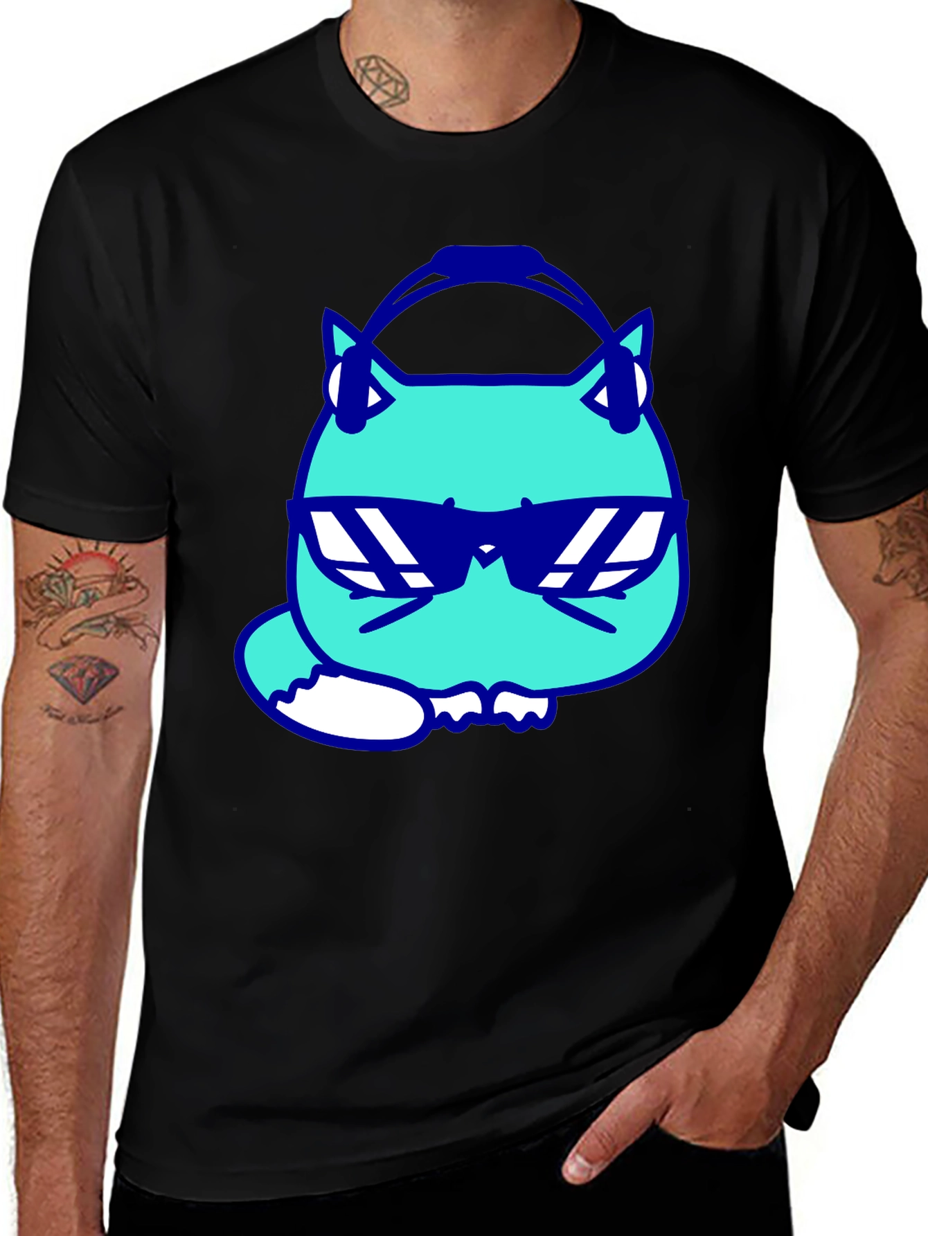 Variant 15 of Cool Cat Tee: DJ Vibes in Style
