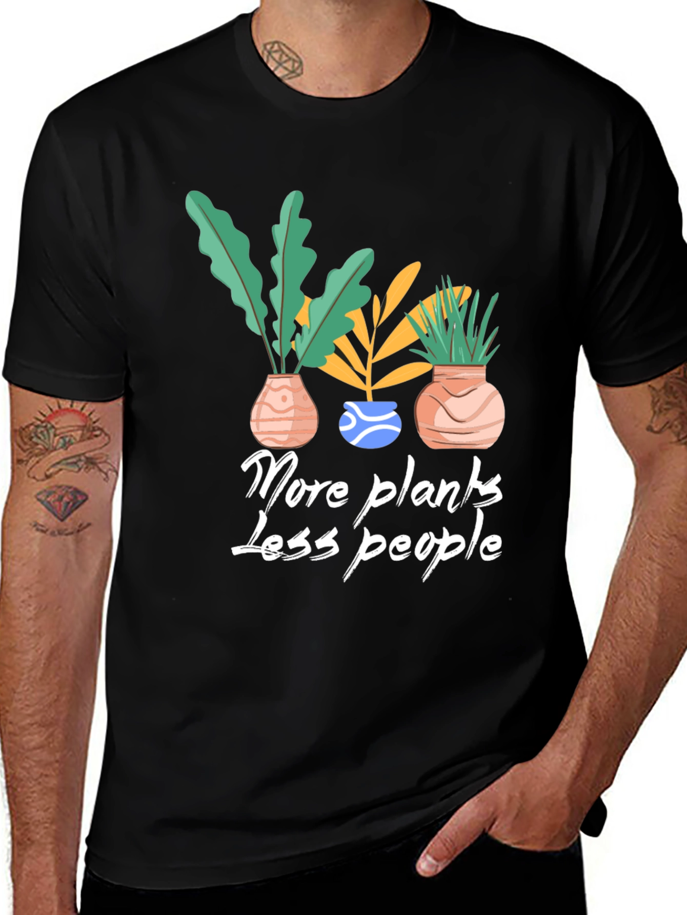 Variant 18 of More Plants Less People Graphic Tee