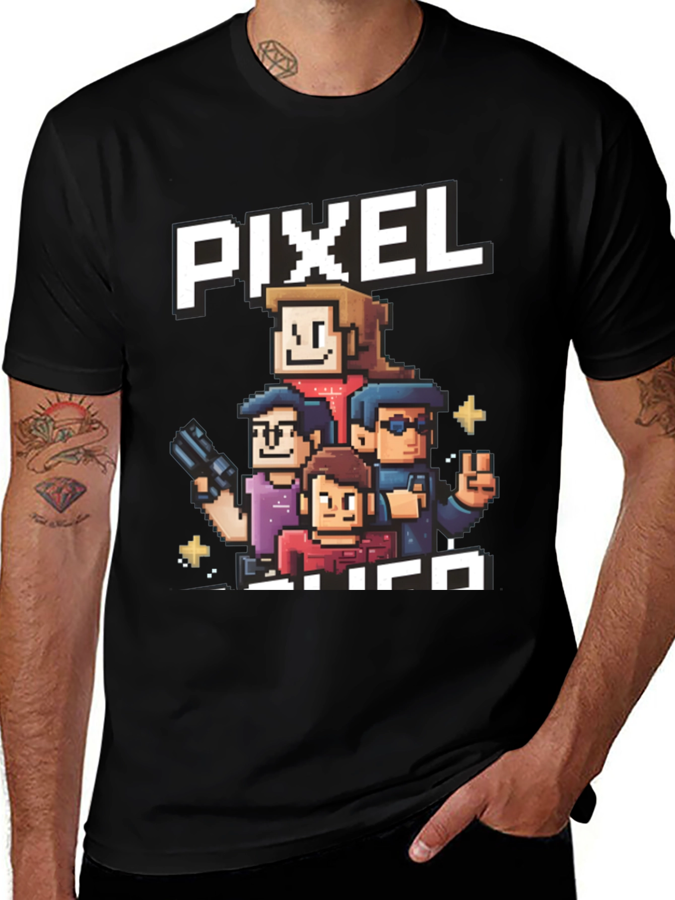 Variant 17 of Pixel Squad Black T-Shirt