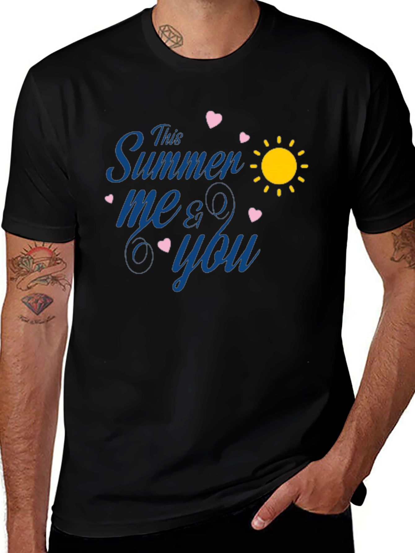 Variant 30 of This Summer Me & You Black Graphic T-Shirt