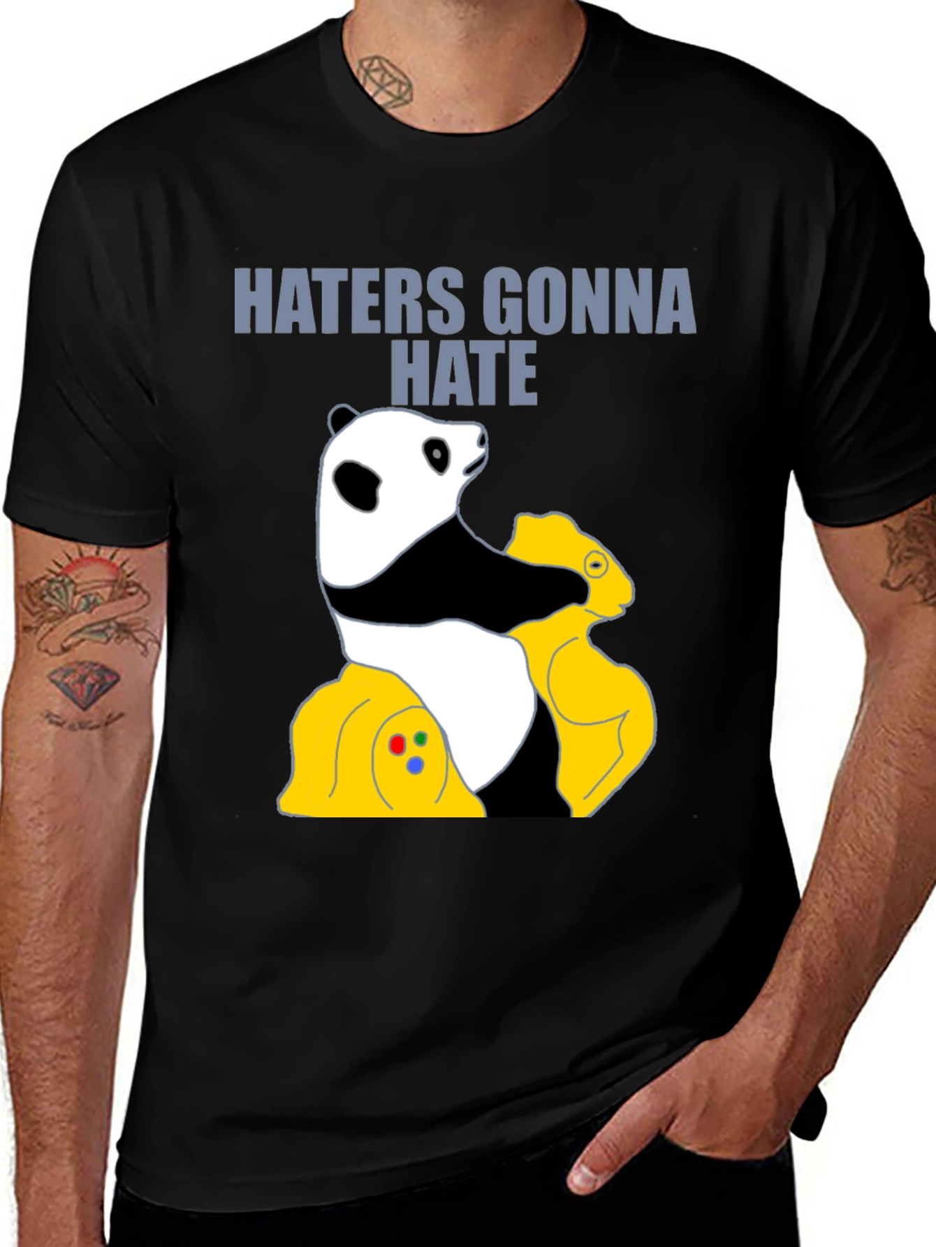 Variant 17 of Haters Gonna Hate Panda T-Shirt - Gamer Style