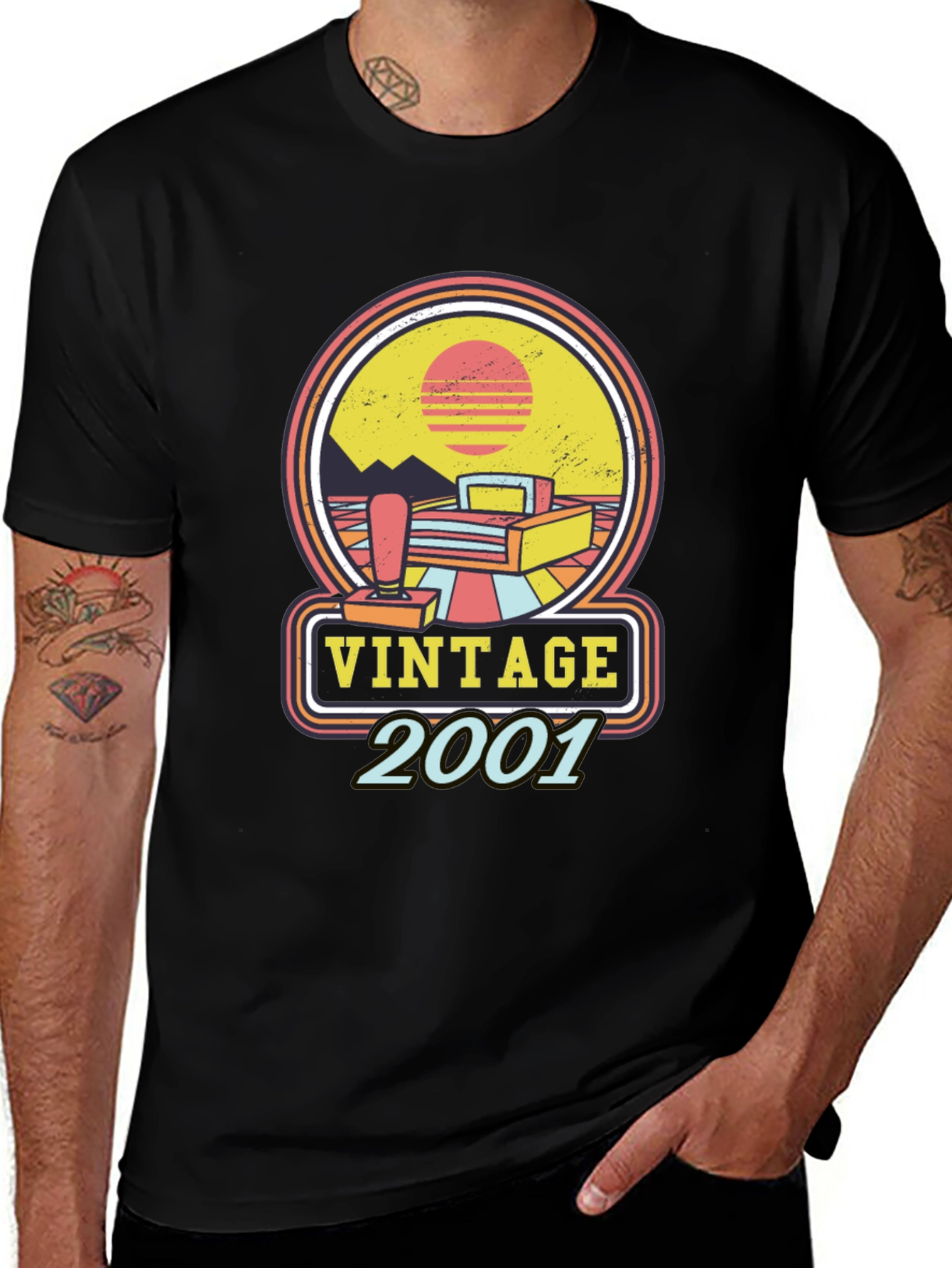 Variant 10 of Vintage 2001 Gamer T-Shirt - Retro Style