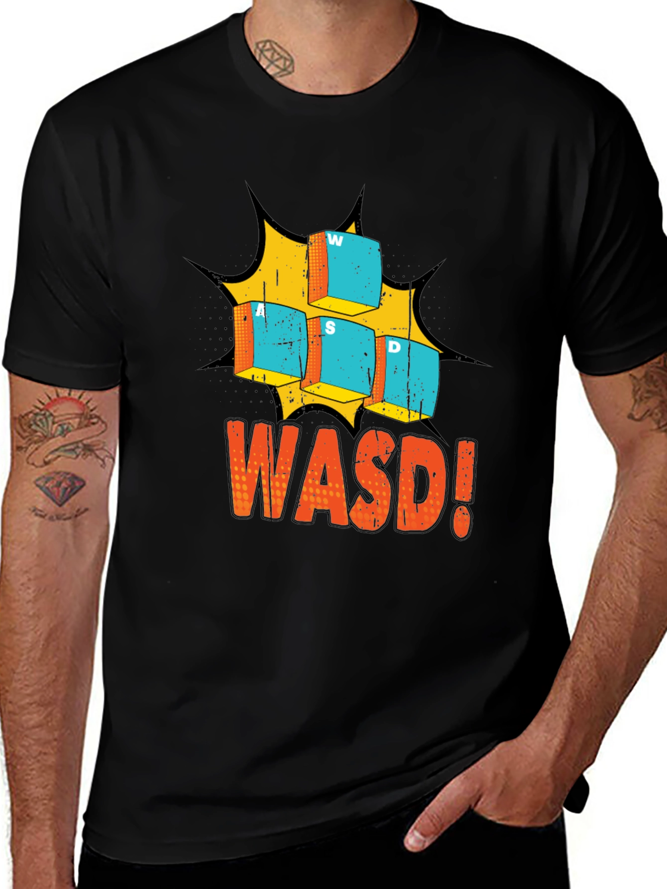 Variant 5 of WASD Gaming T-Shirt - Black