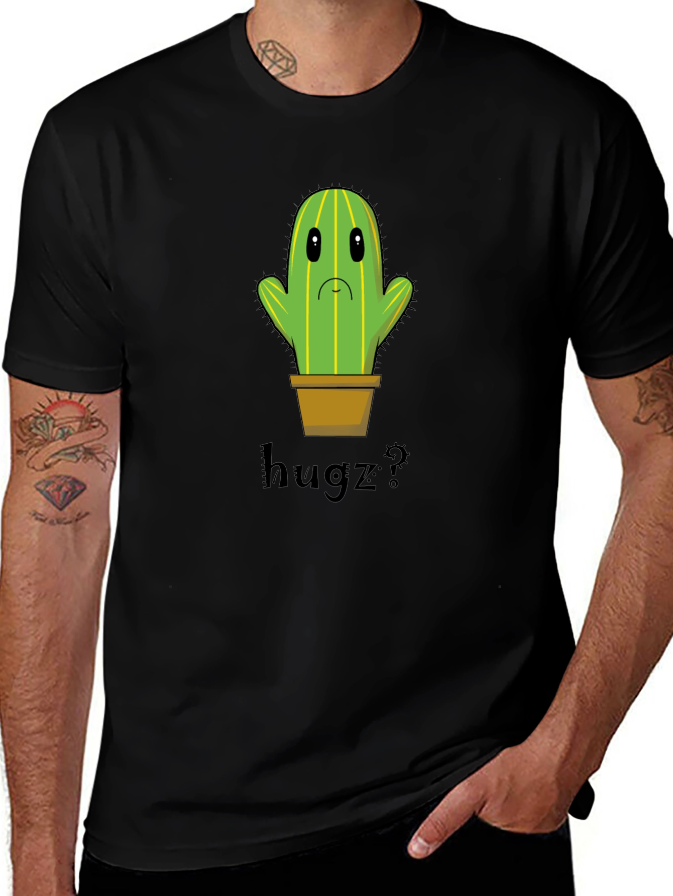 Sad Cactus Hugz? Graphic T-Shirt