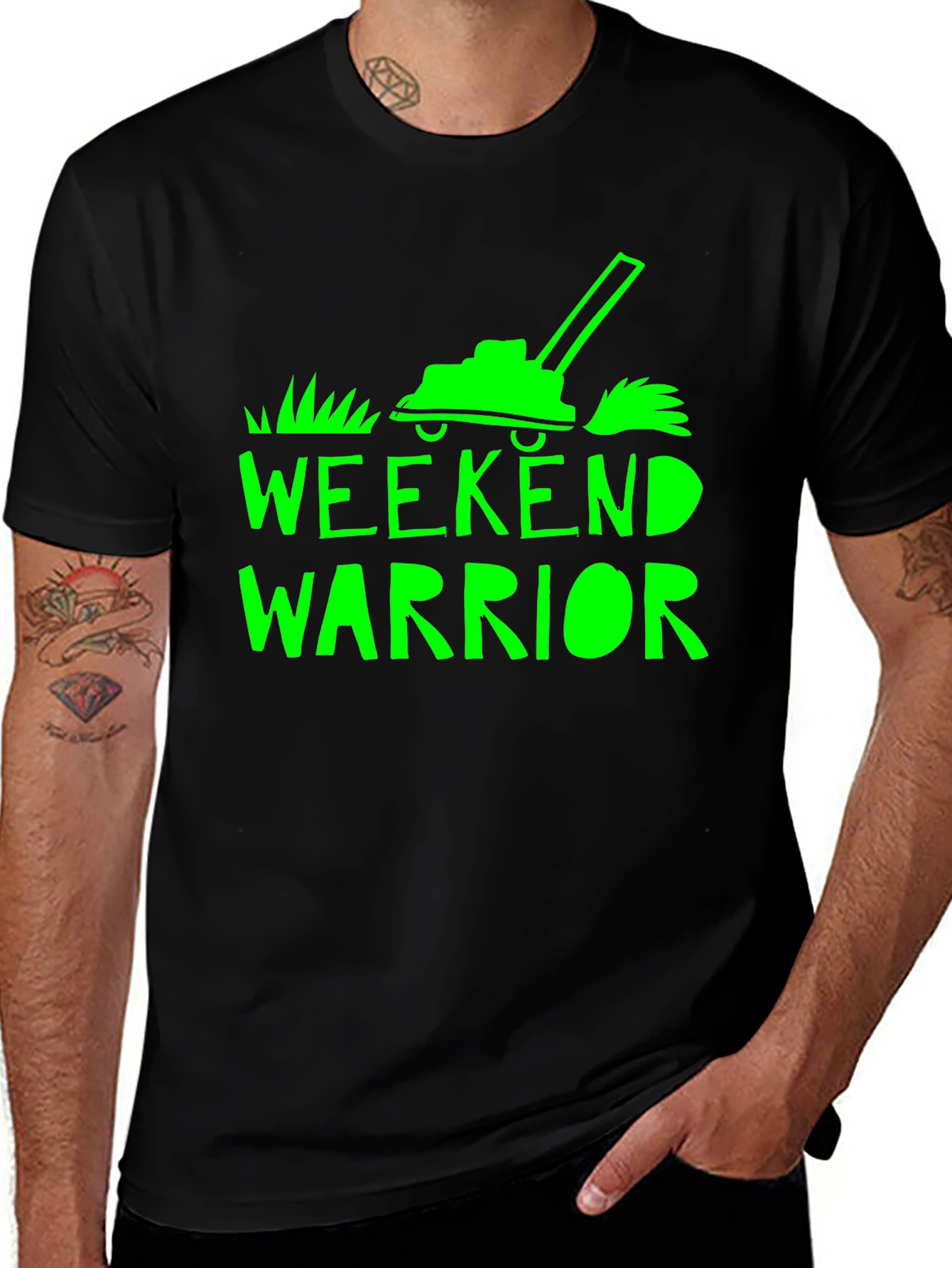 Weekend Warrior Graphic T-Shirt - Black