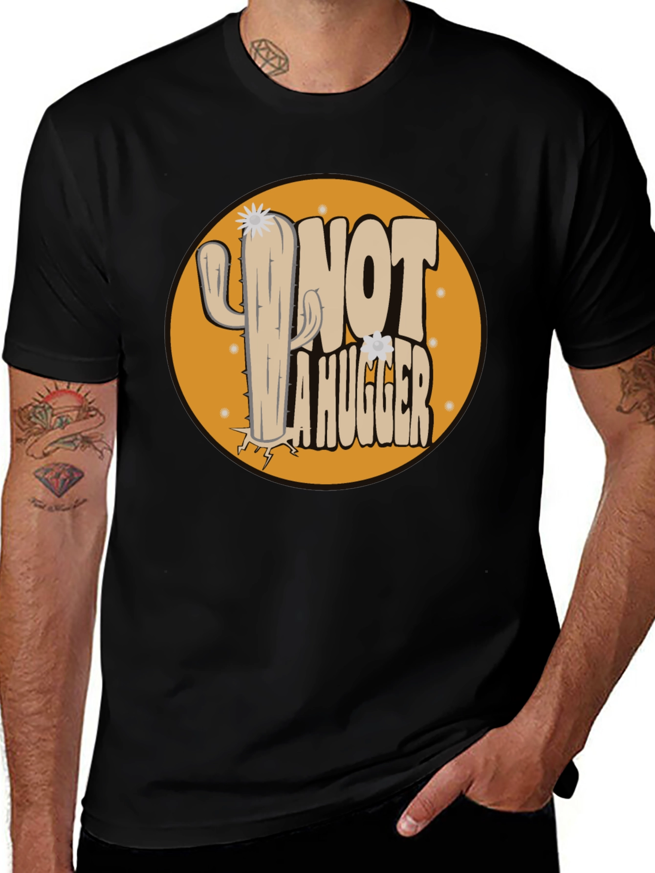 Variant 23 of Not A Hugger Cactus Graphic Tee