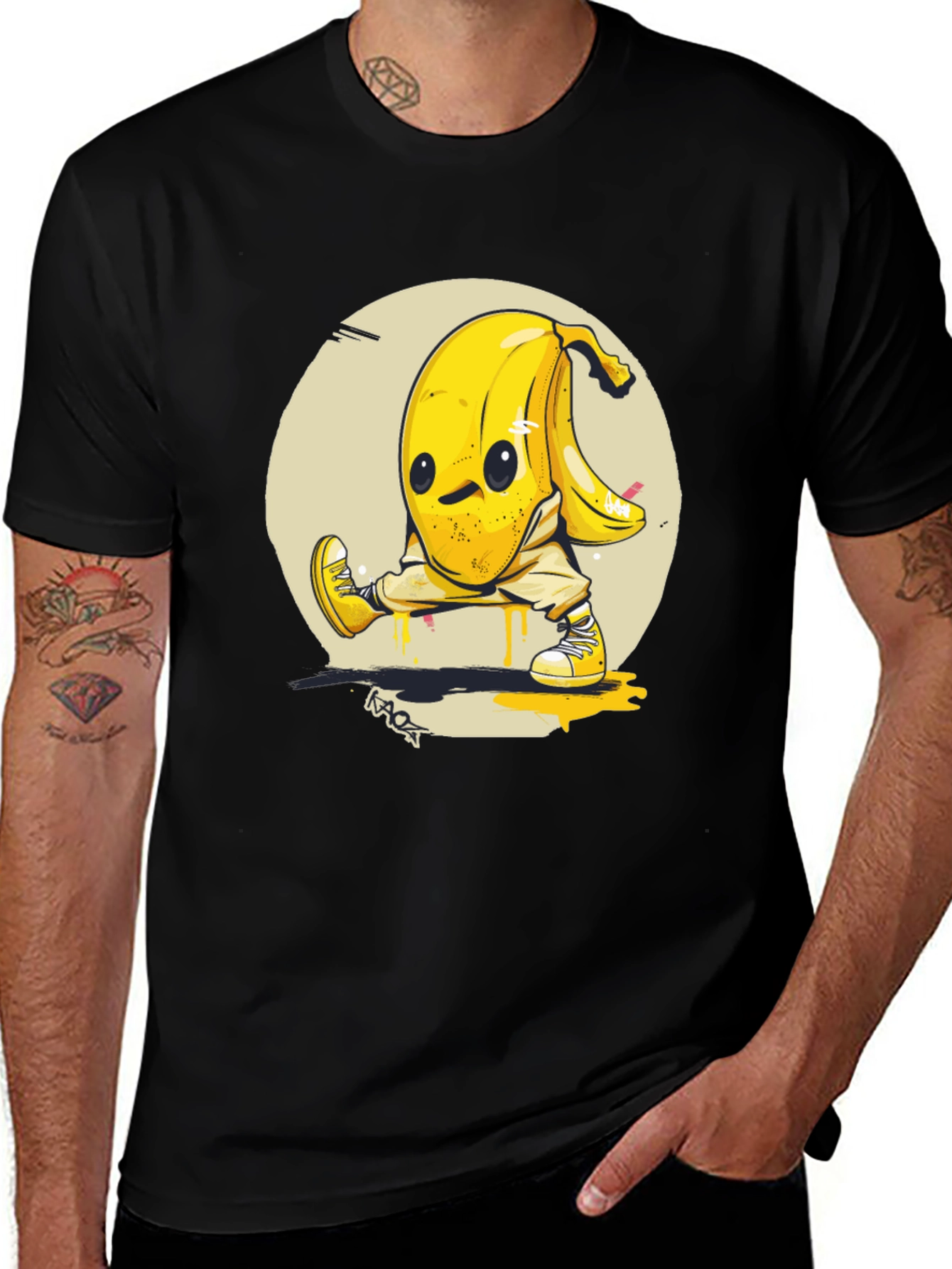 Variant 6 of Funky Banana Character Graphic Tee