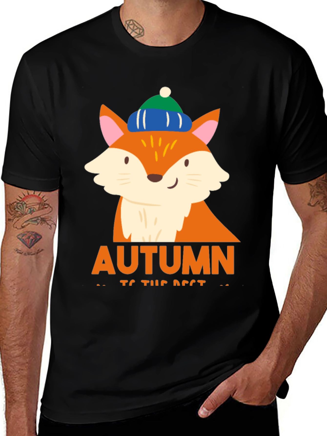Variant 11 of Autumn Fox Graphic Tee - Cozy Fall Vibes
