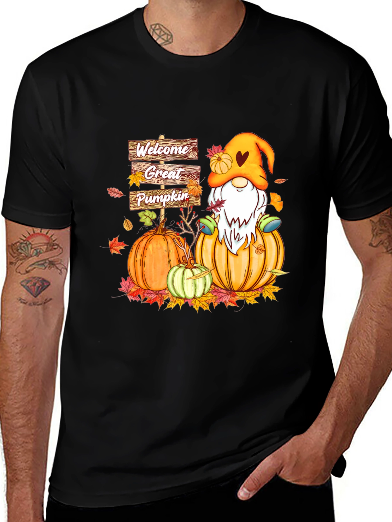 Welcome Great Pumpkin Shirt Fall Gnomie Tee