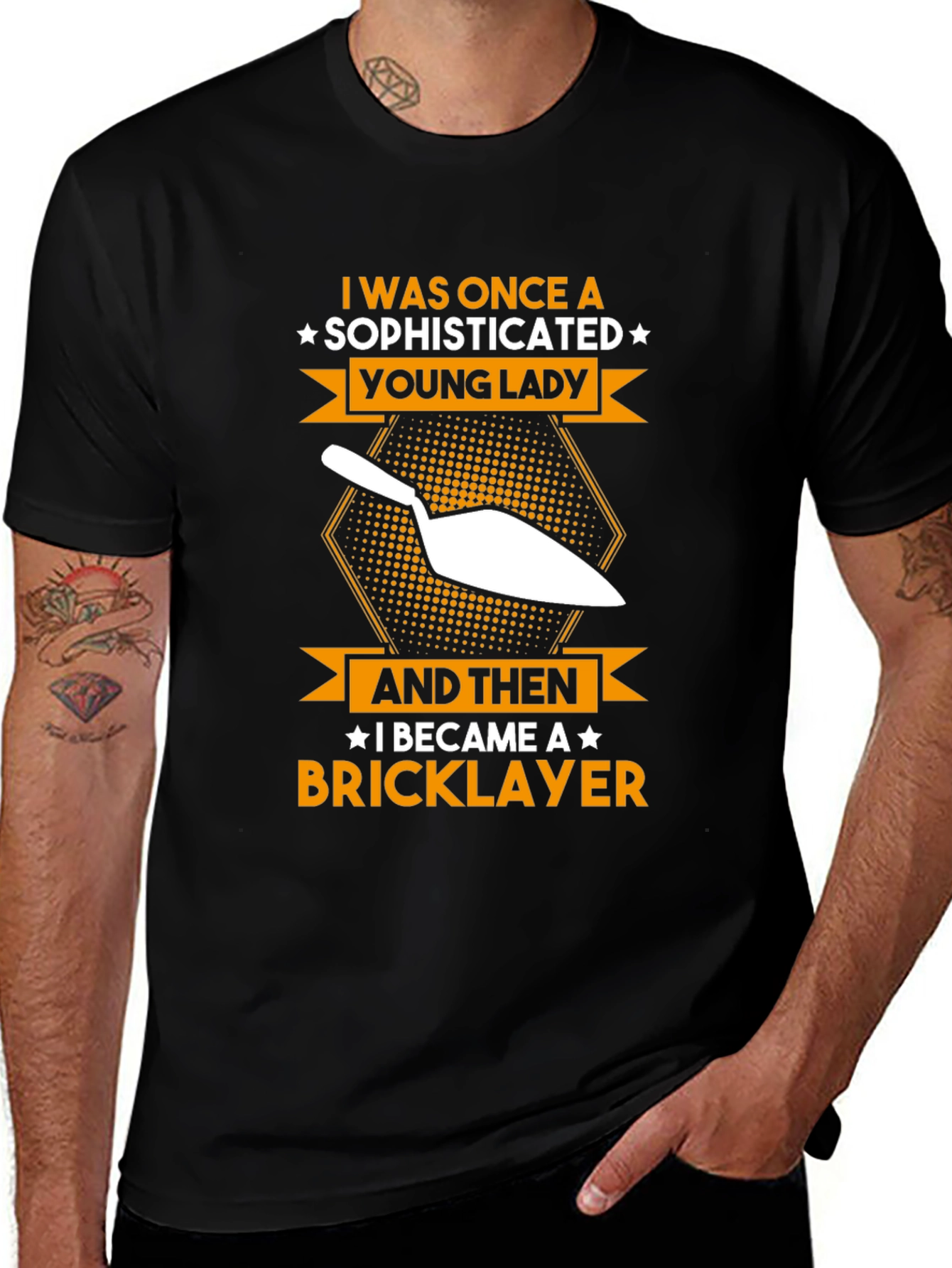 Variant 23 of Sophisticated Bricklayer T-Shirt - Funny Construction Tee