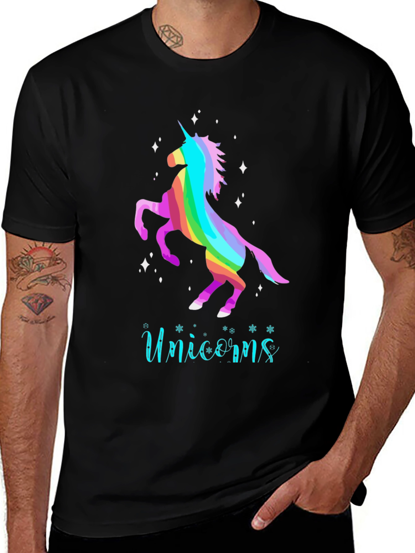 Variant 2 of Rainbow Unicorn Tee - Magical Graphic T-Shirt