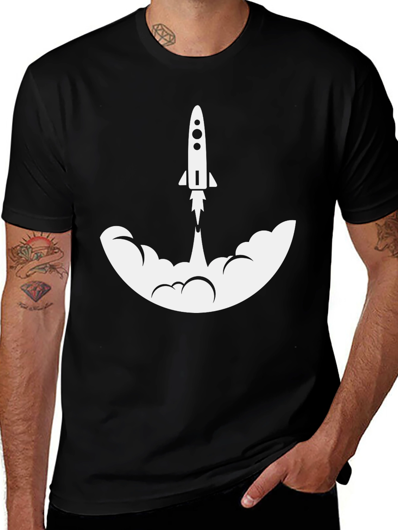 Variant 21 of Rocket Launch Graphic Tee - Space Adventure Shirt