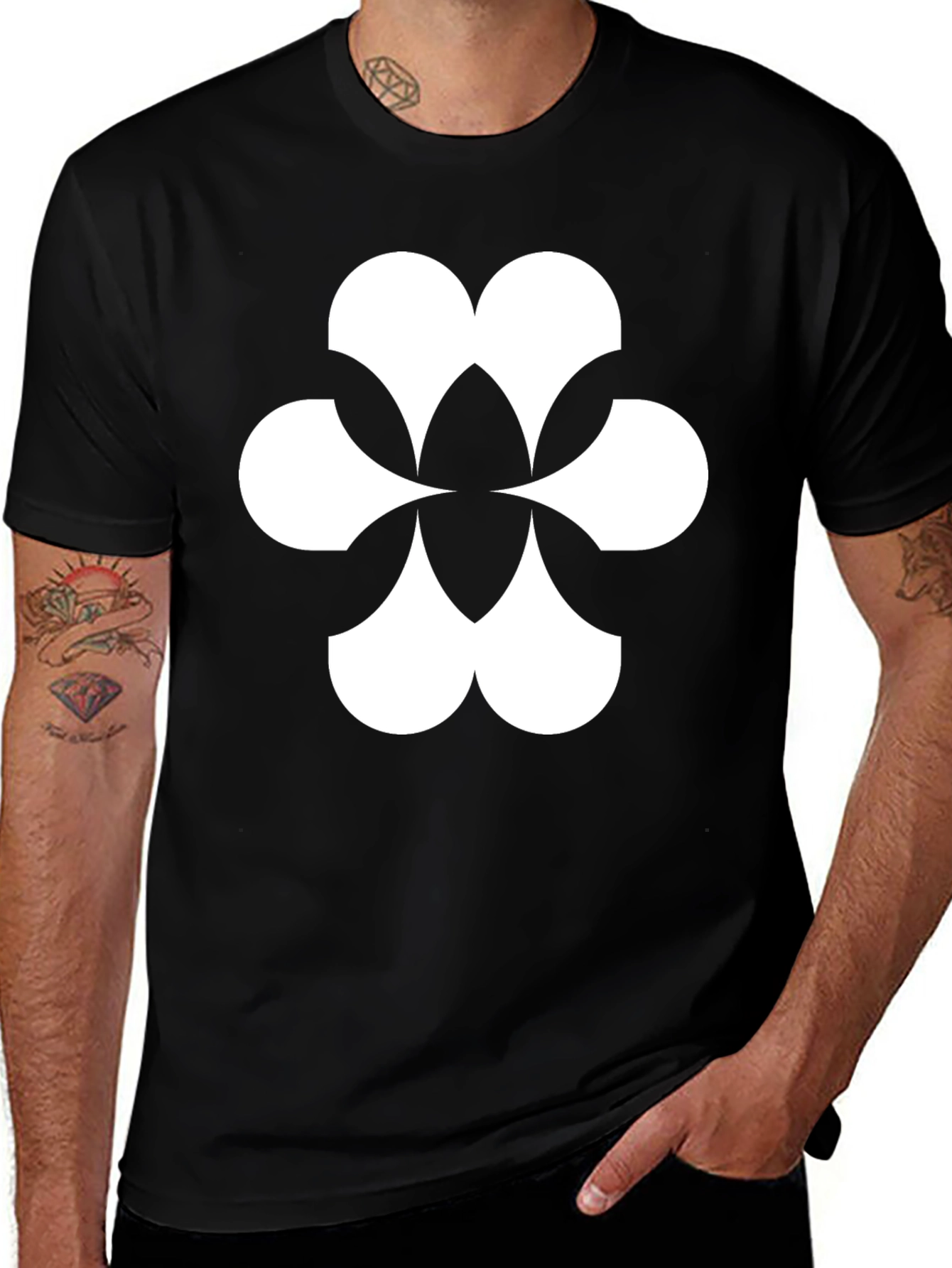 Abstract Graphic Tee - Black T-Shirt