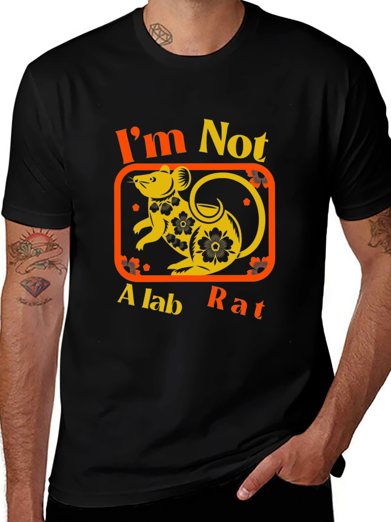 Variant 18 of I'm Not A Lab Rat Black T-Shirt