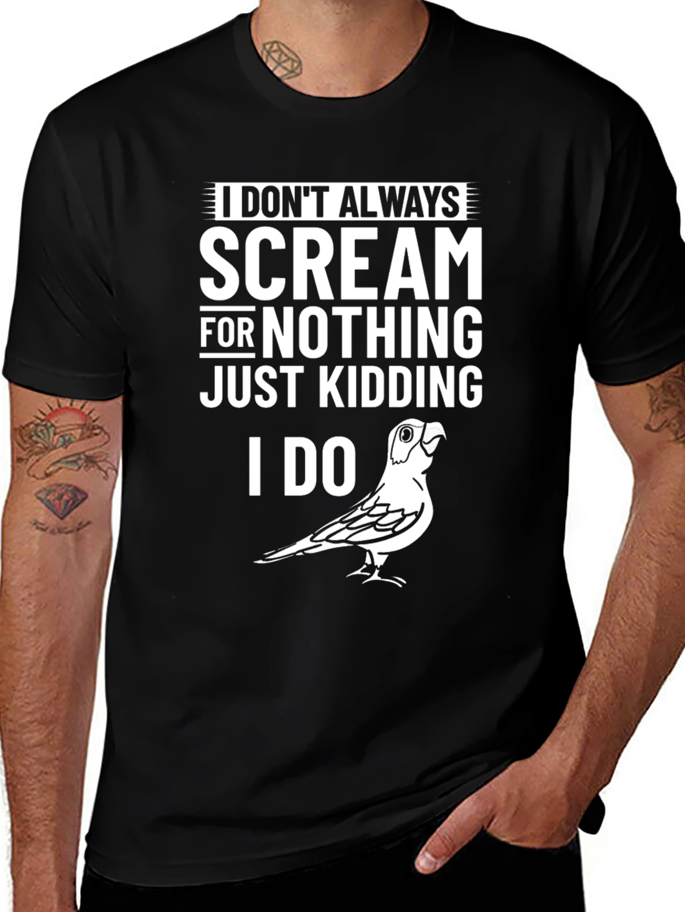 Variant 8 of Scream for Nothing Parrot T-Shirt