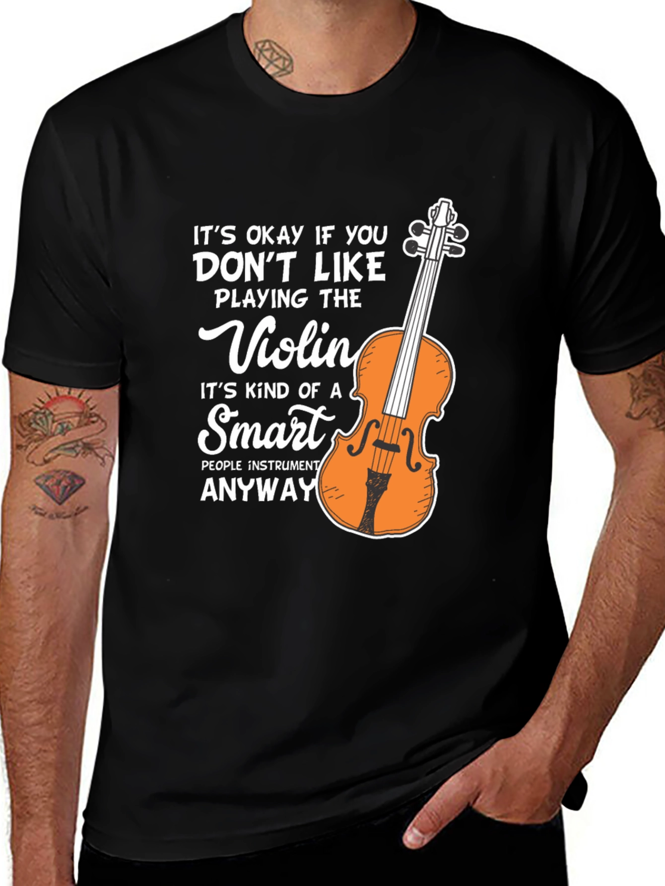 Variant 5 of Funny Violin T-Shirt Smart People Instrument Musician Tee