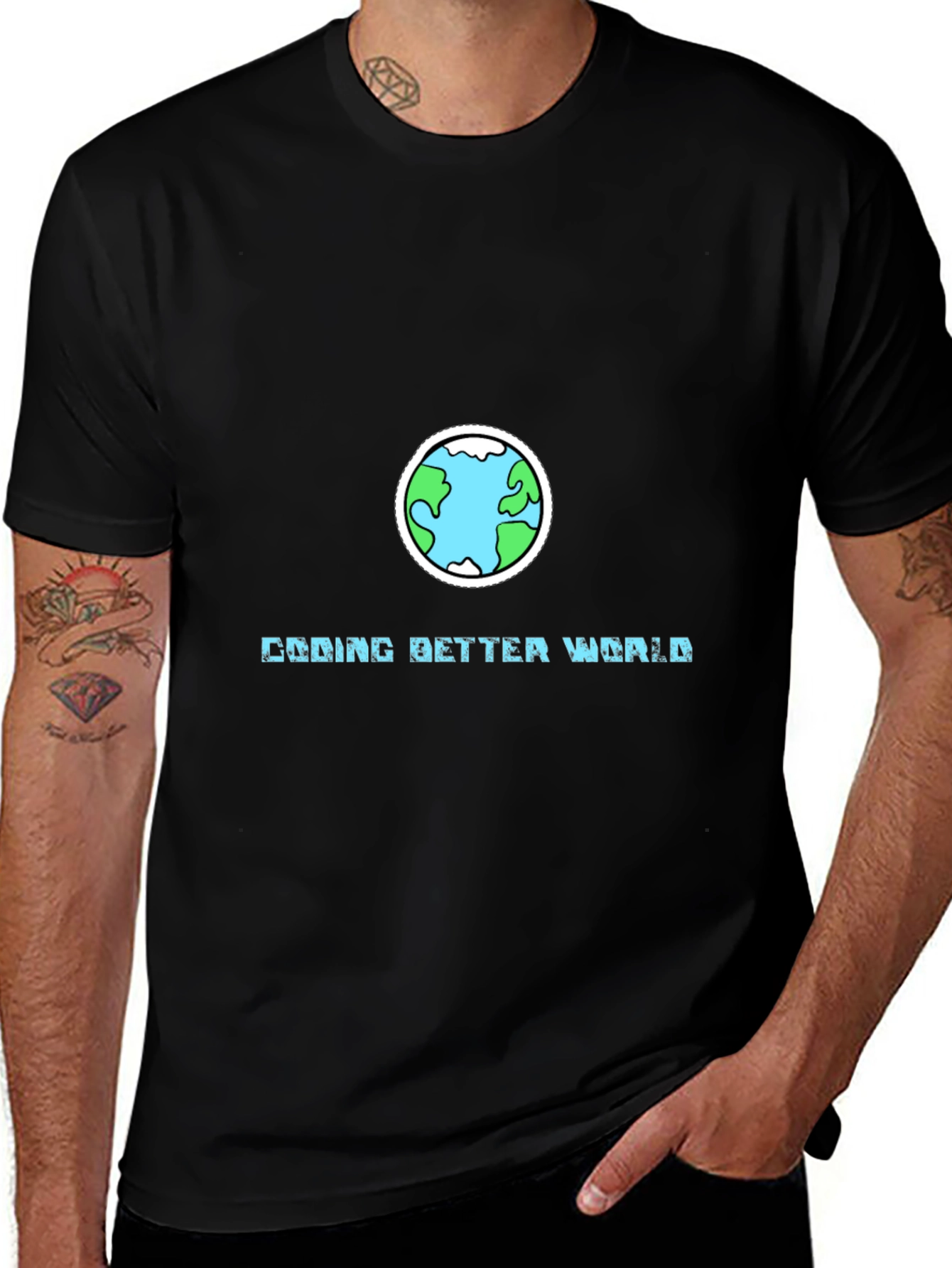 Coding Better World T-Shirt - Black